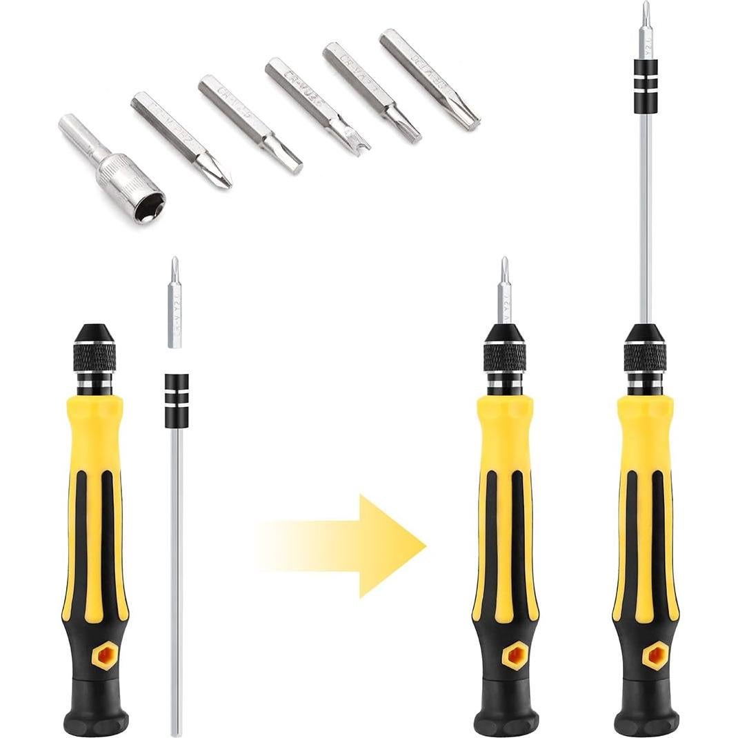 Juego de Destornilladores Mini 45 en 1 VCOO con Pinzas y Extensión