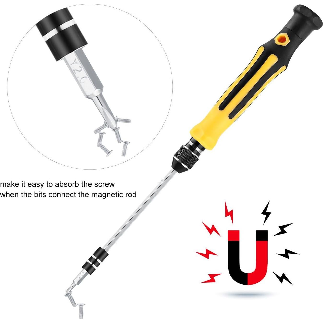 Juego de Destornilladores Mini 45 en 1 VCOO con Pinzas y Extensión