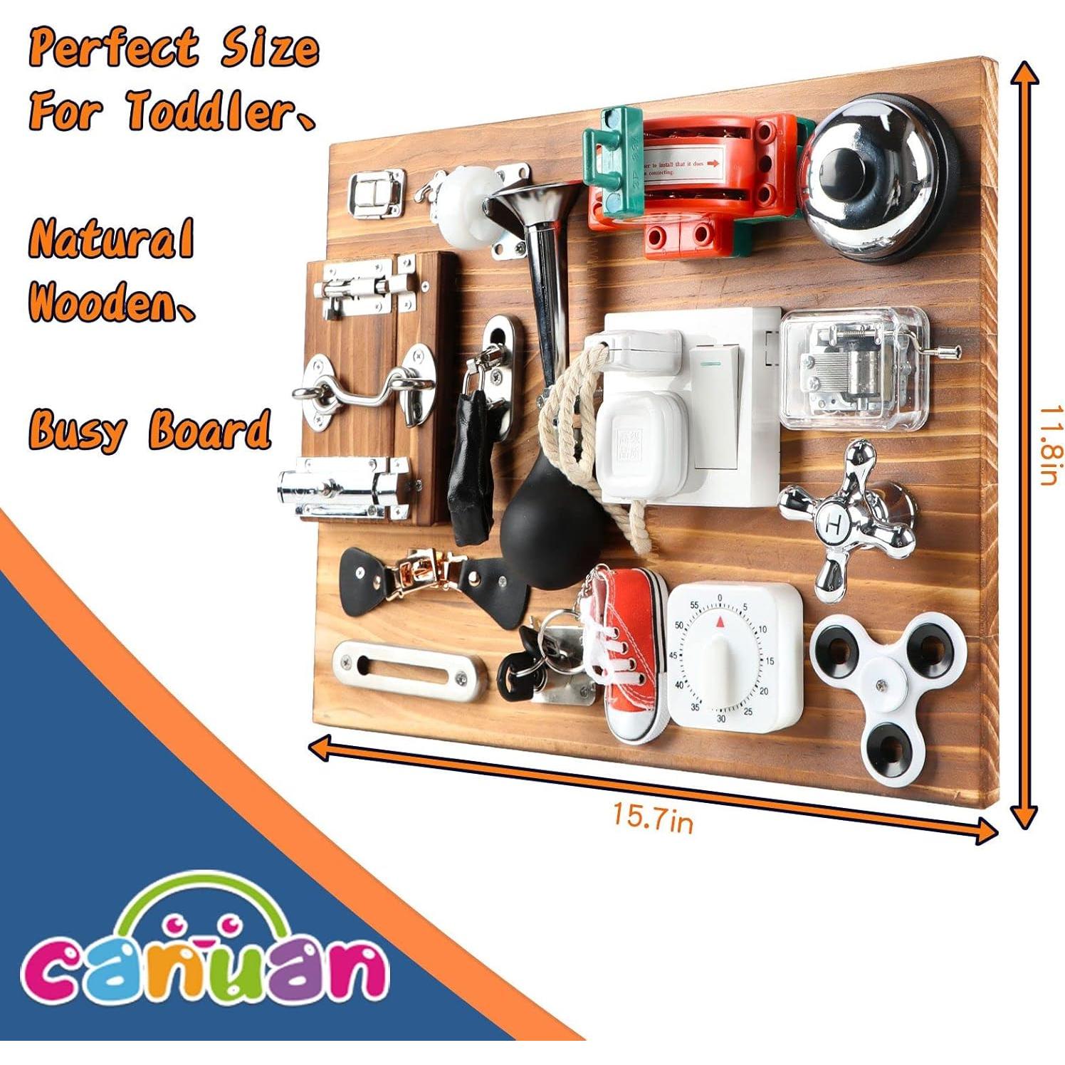 Tablero Ocupado 20-en-1 Canuan para Niños 3 Años - Juguete Educativo