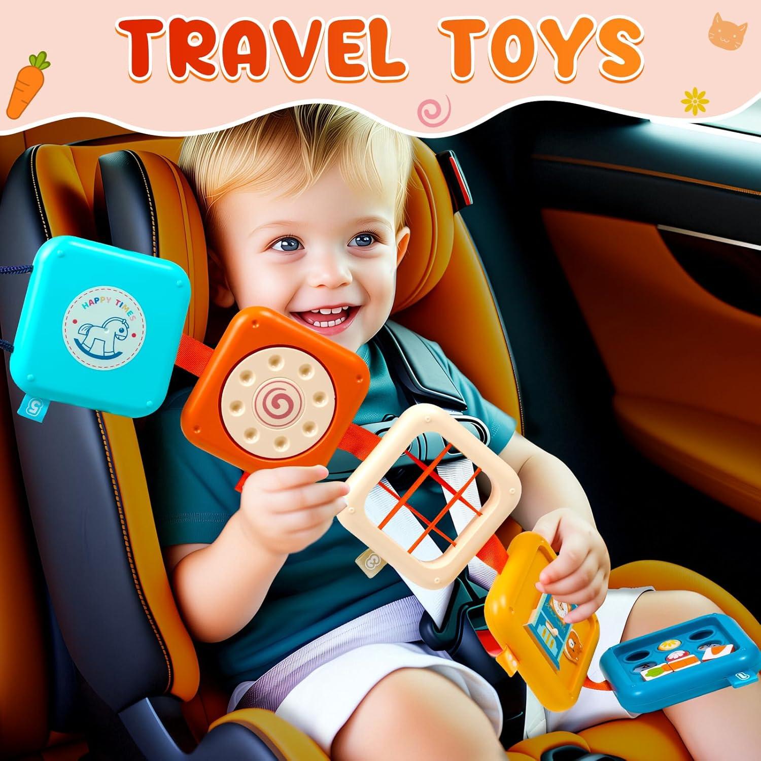 Tablero Ocupado Montessori 8-en-1 Qishu para Niños 1-3 Años