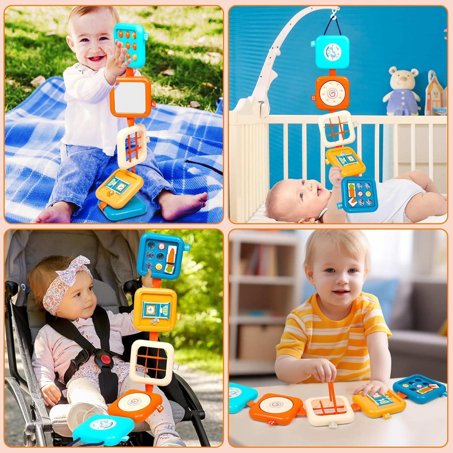 Tablero Ocupado Montessori 8-en-1 Qishu para Niños 1-3 Años