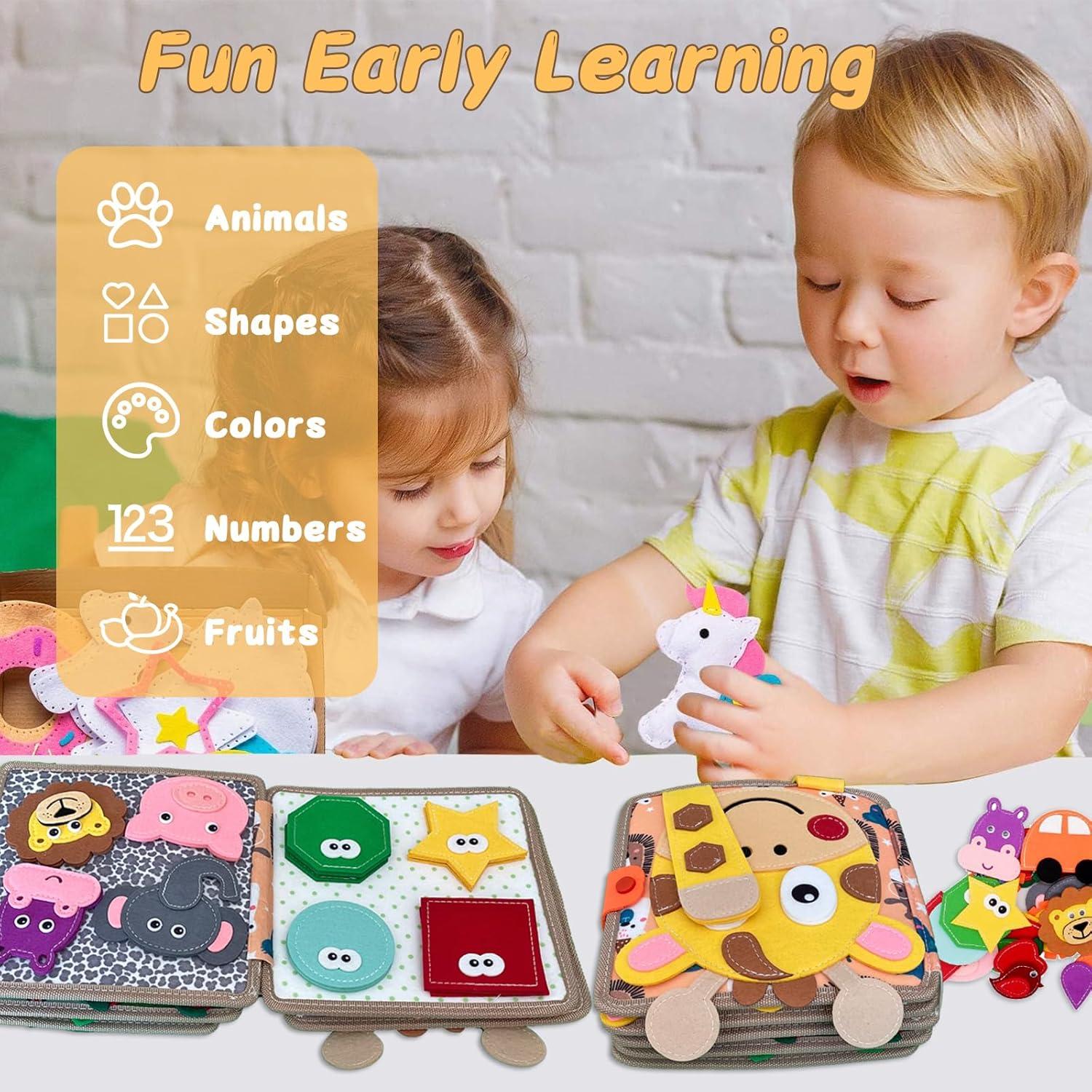 Libro Ocupado Montessori Cobelae para Niños 1-3 Años - Jirafa