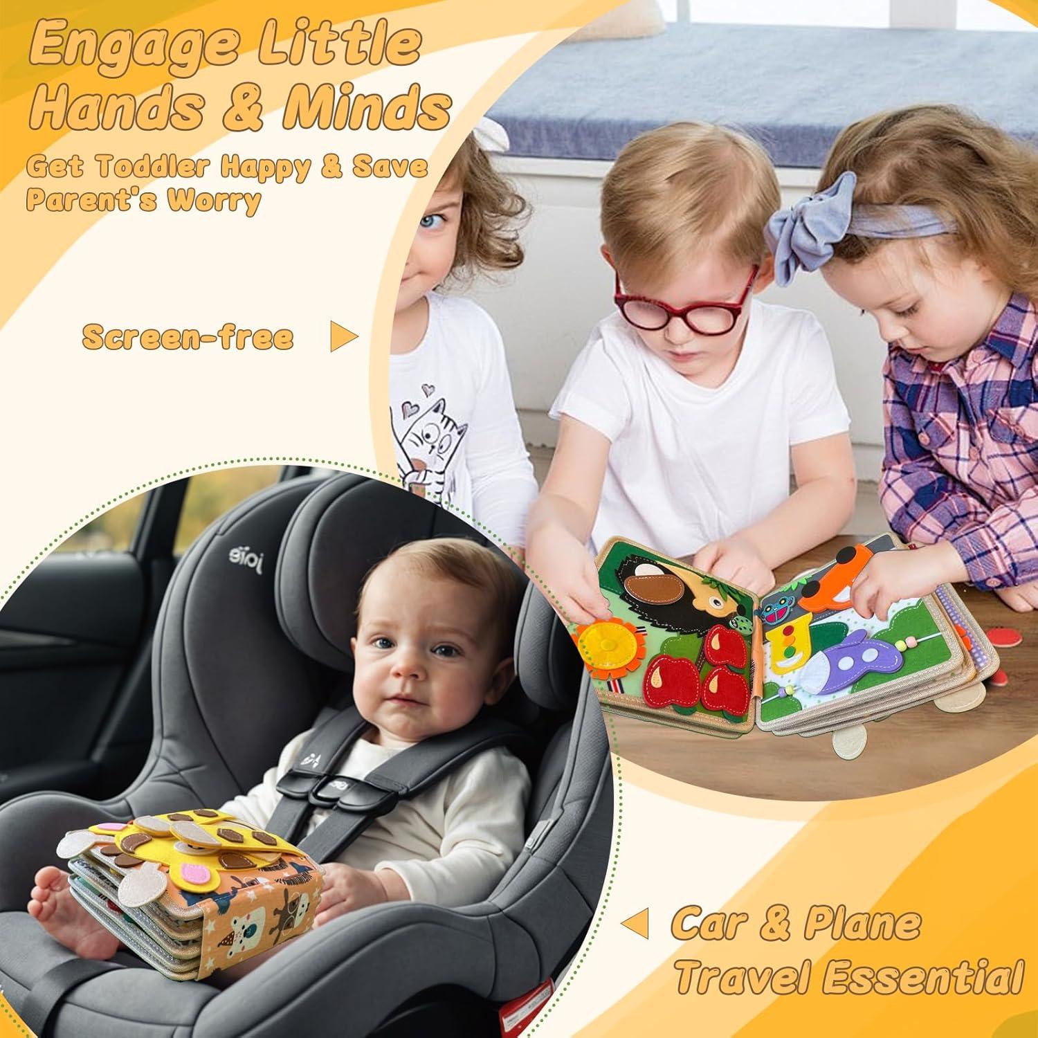 Libro Ocupado Montessori Cobelae para Niños 1-3 Años - Jirafa