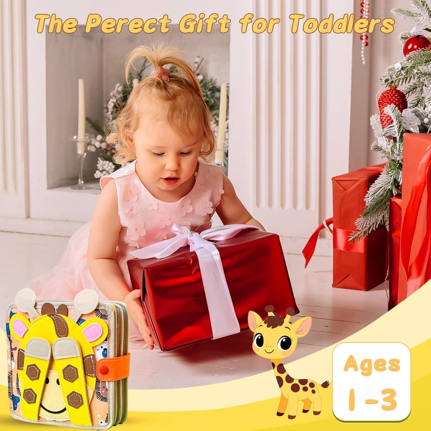 Libro Ocupado Montessori Cobelae para Niños 1-3 Años - Jirafa