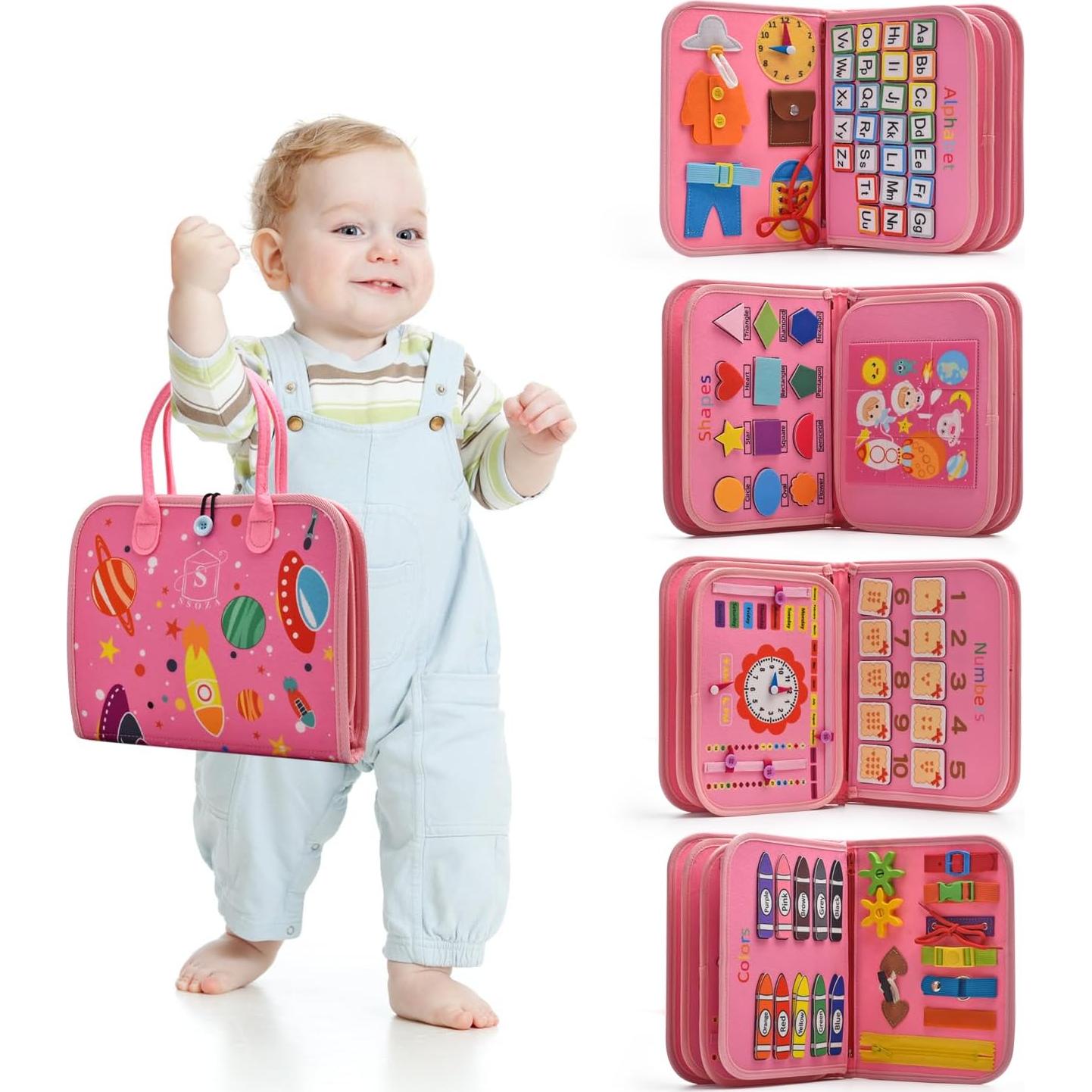 Tablero Ocupado Montessori SSOZA para Niños 3-5 Años - Actividades Sensoriales