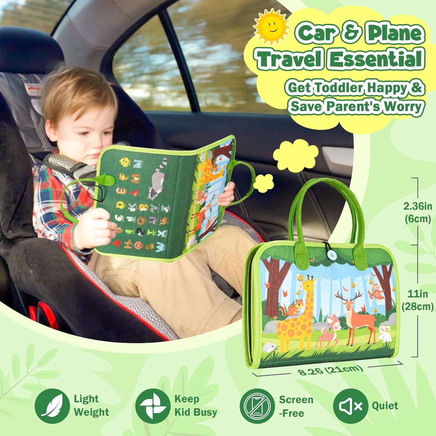 Busy Board Montessori Asten Verde 25-en-1 para Niños 4-5 Años