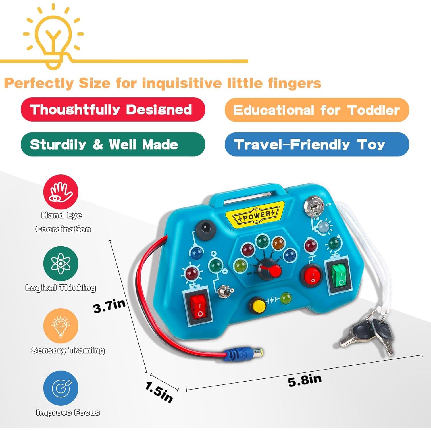 Tablero Sensorial Montessori LED para Niños 1-4 Años - YDL-238