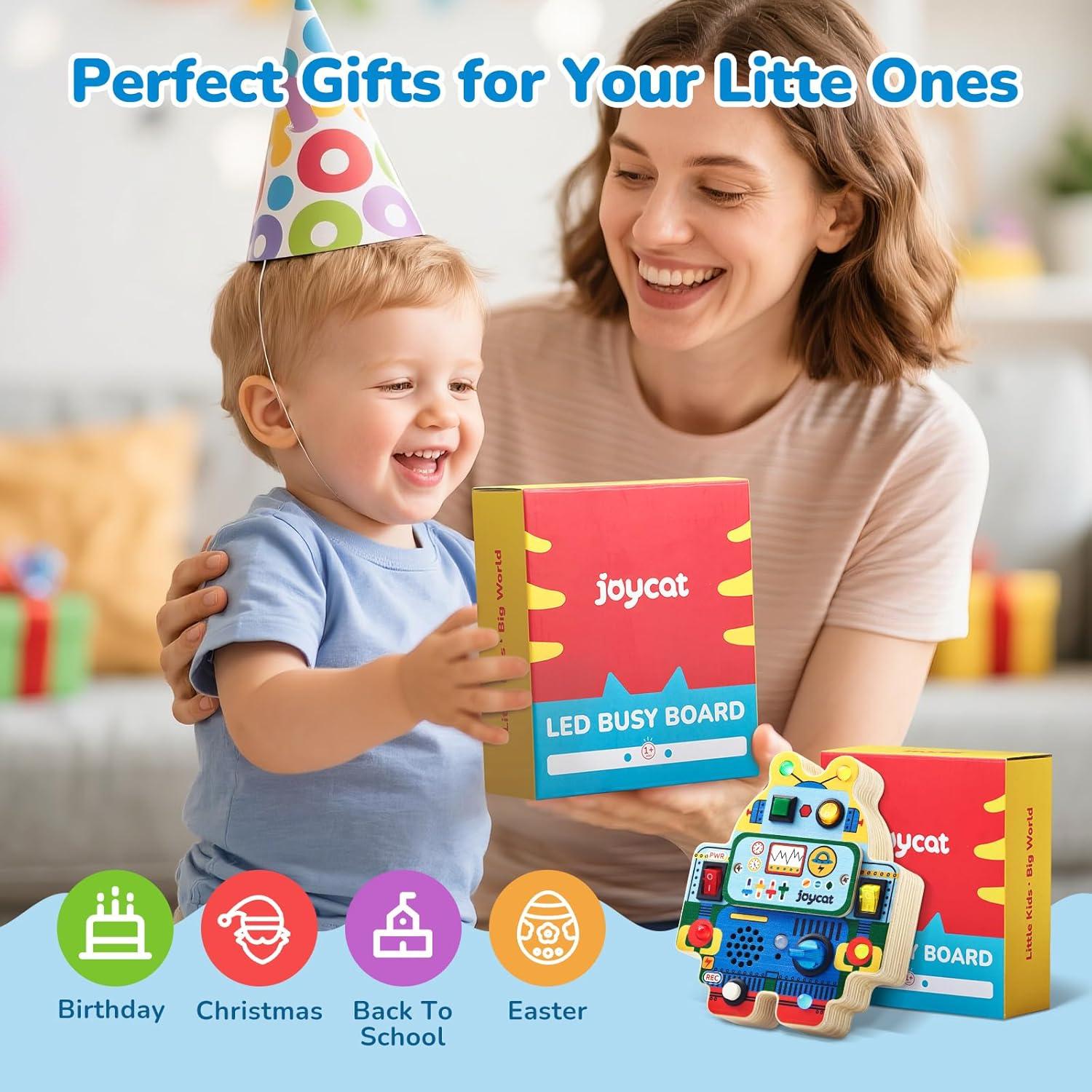 Tabla Ocupada LED JoyCat para Niños 1-3 Años, Juguete Educativo