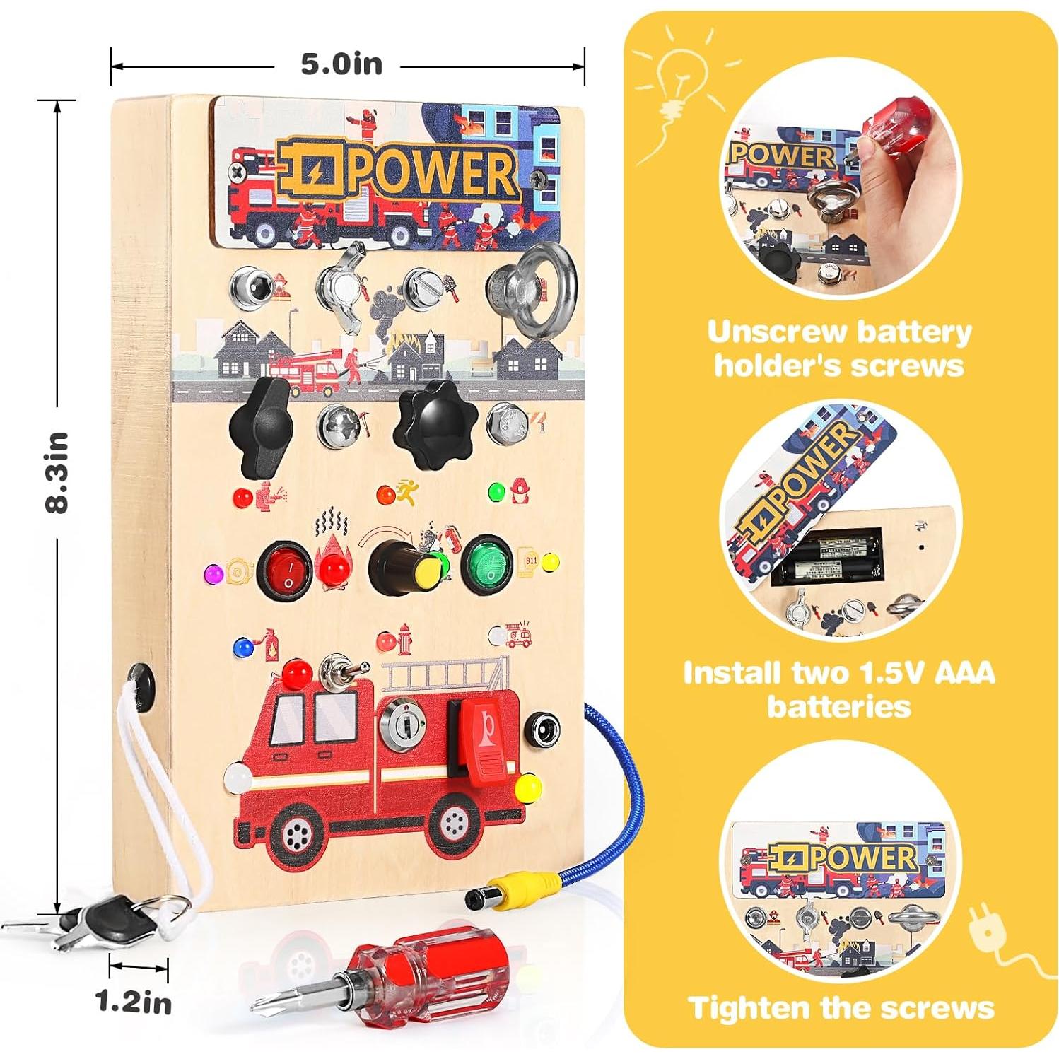 Tablero Ocupado Montessori 2 en 1 Quiet Flower Rojo