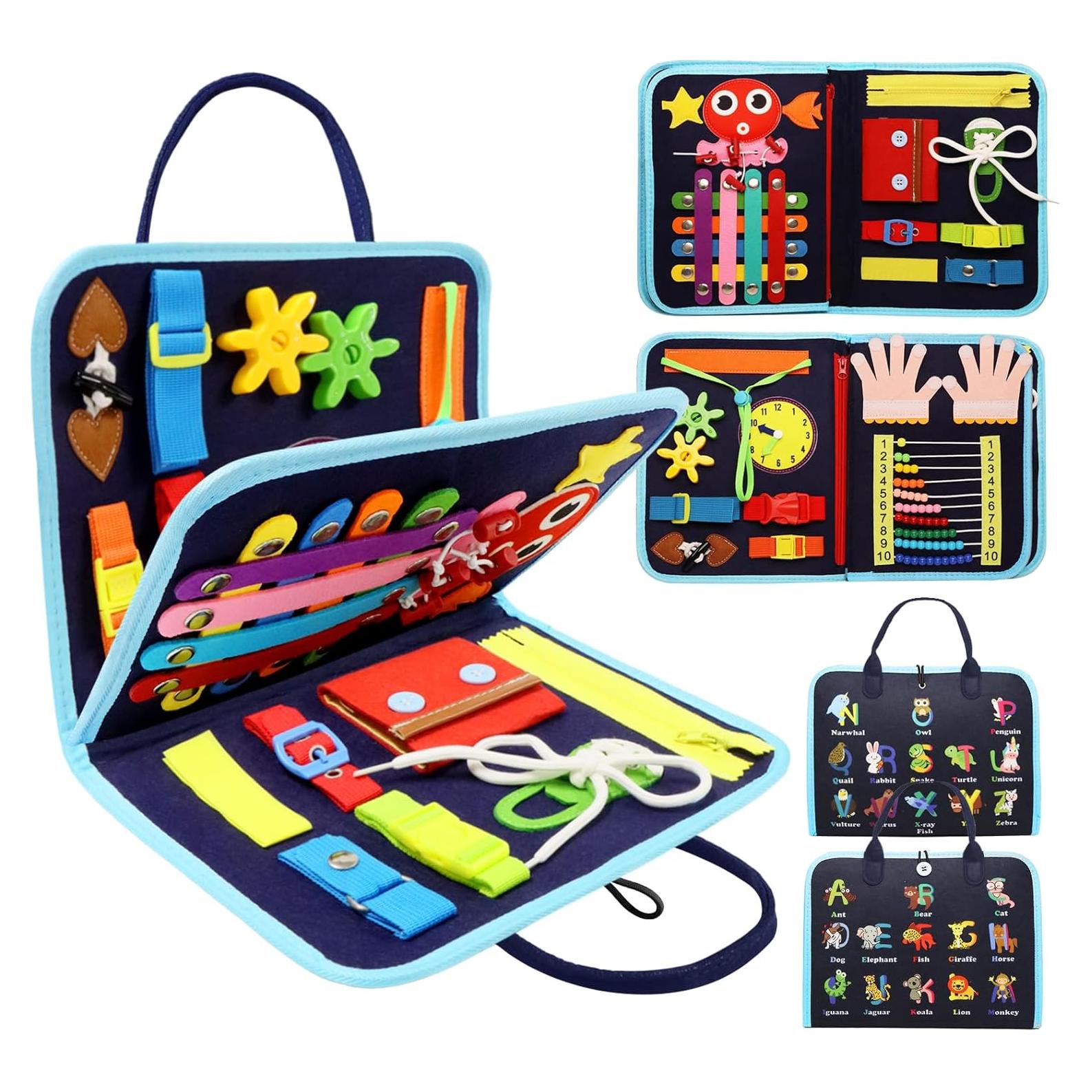 Tablero Ocupado Montessori MAJAVI para Niños 1-4 Años Negro