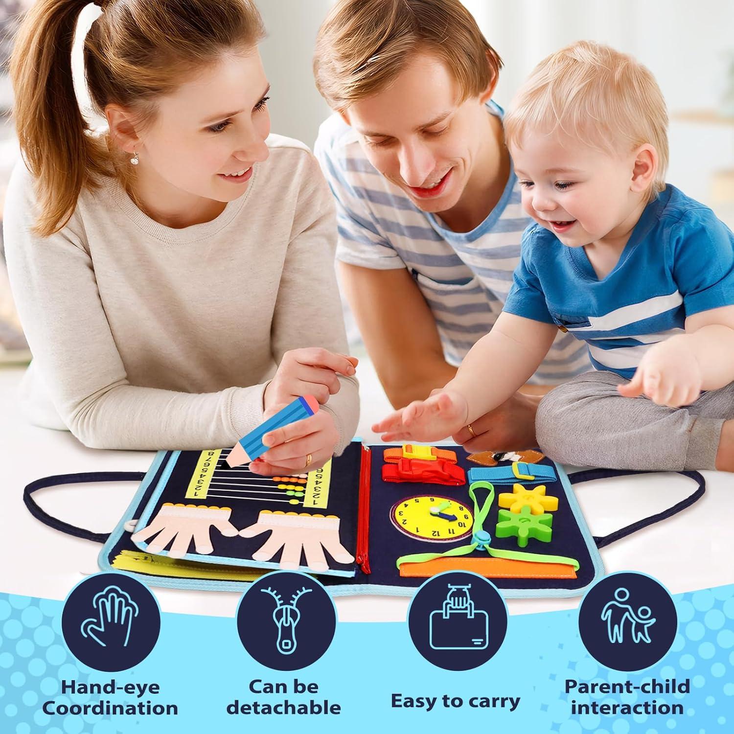 Tablero Ocupado Montessori MAJAVI para Niños 1-4 Años Negro