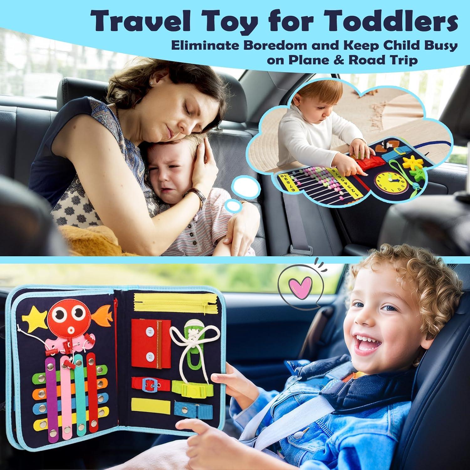 Tablero Ocupado Montessori MAJAVI para Niños 1-4 Años Negro