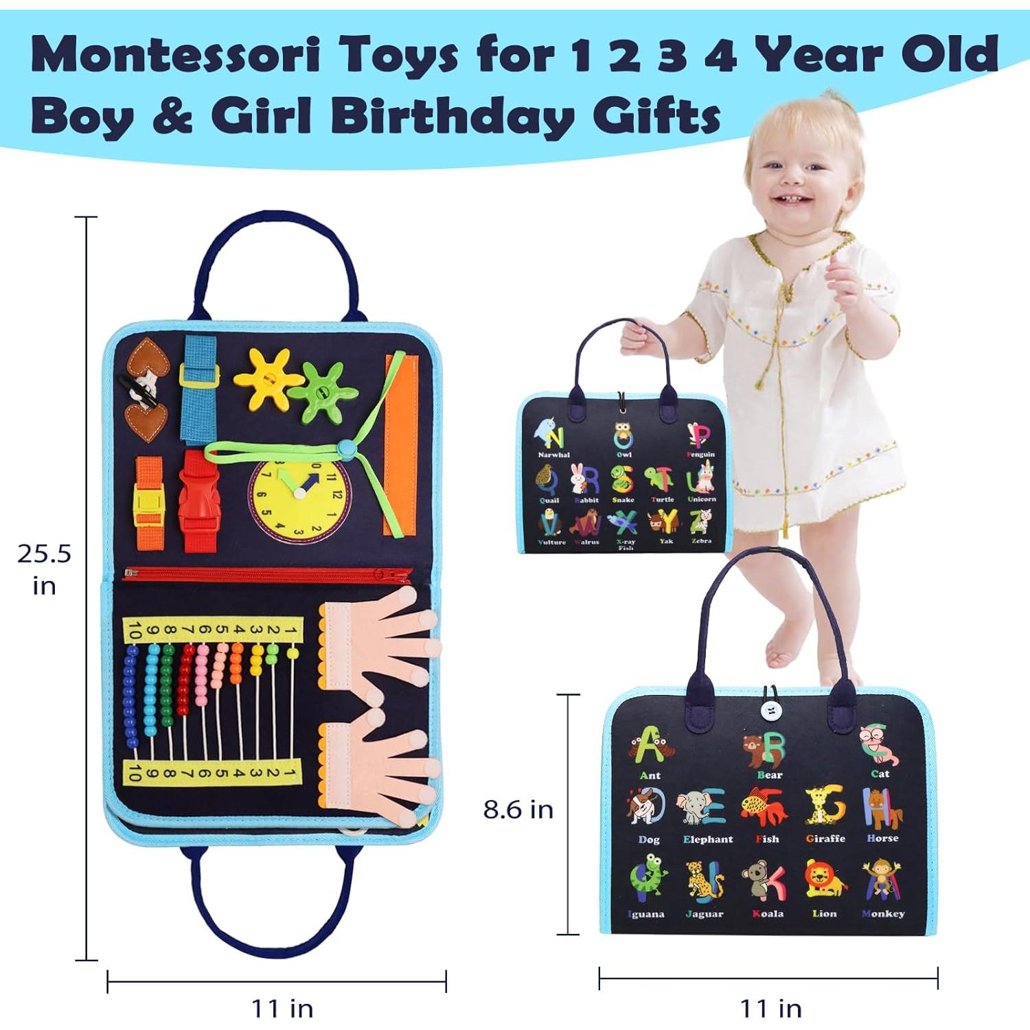 Tablero Ocupado Montessori MAJAVI para Niños 1-4 Años Negro