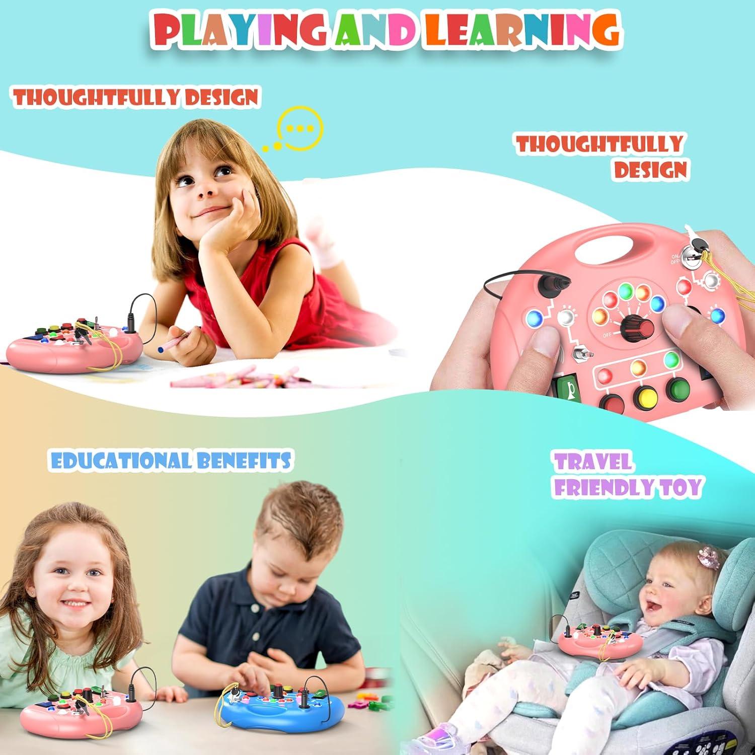 Tablero Ocupado Montessori JIWORT Rosa 16x11cm Juguete Sensorial