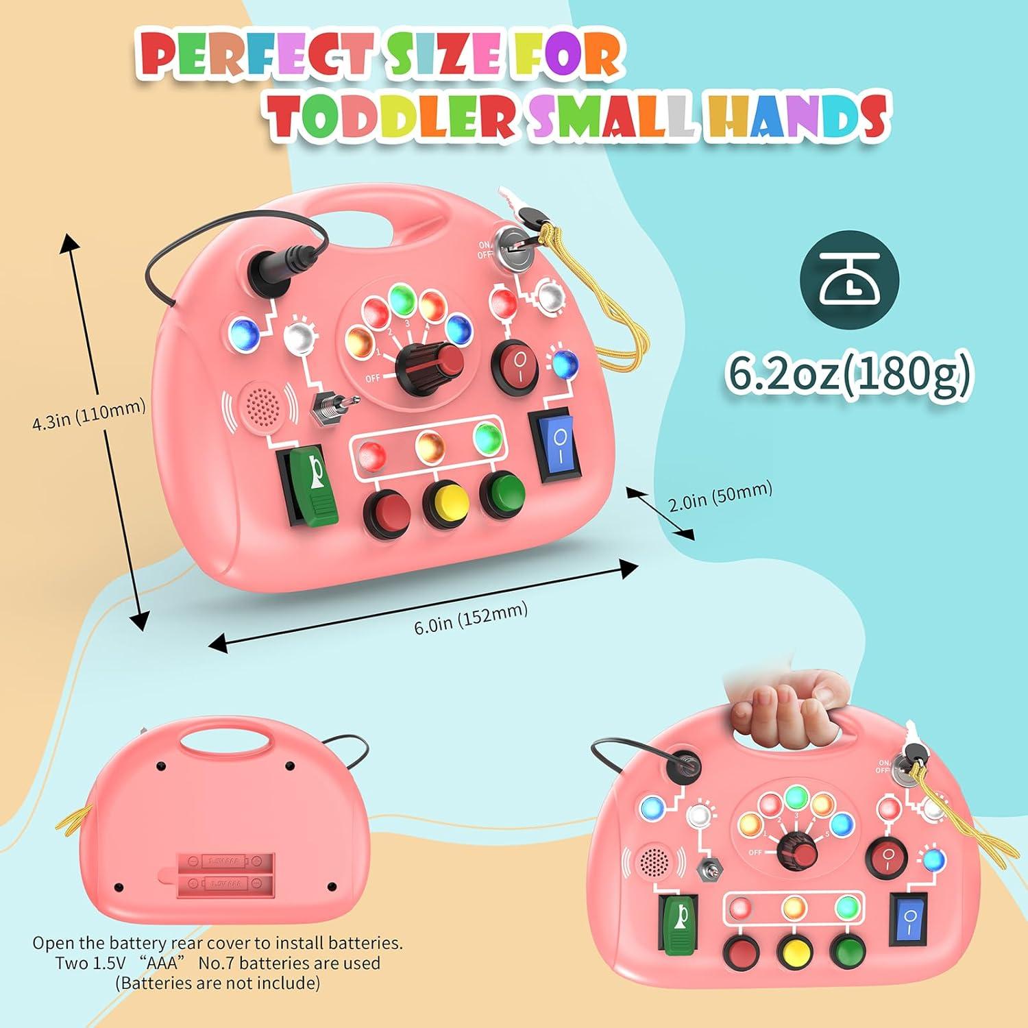 Tablero Ocupado Montessori JIWORT Rosa 16x11cm Juguete Sensorial