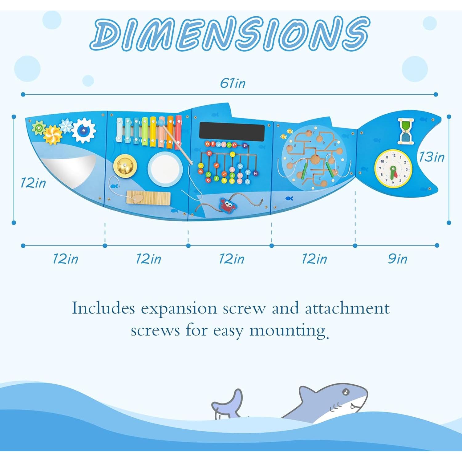 Panel de Actividad Montessori de Madera para Niños 6.4kg