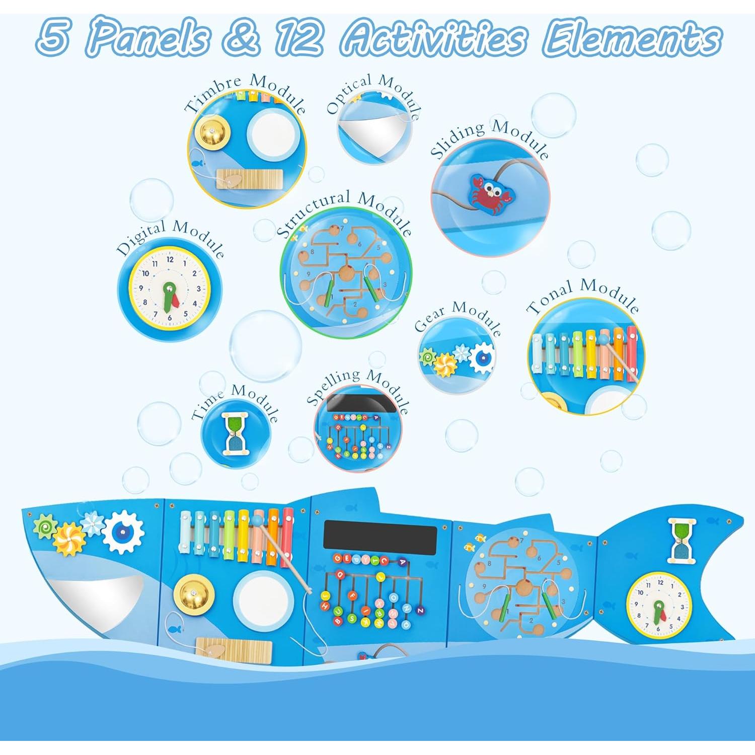 Panel de Actividad Montessori de Madera para Niños 6.4kg