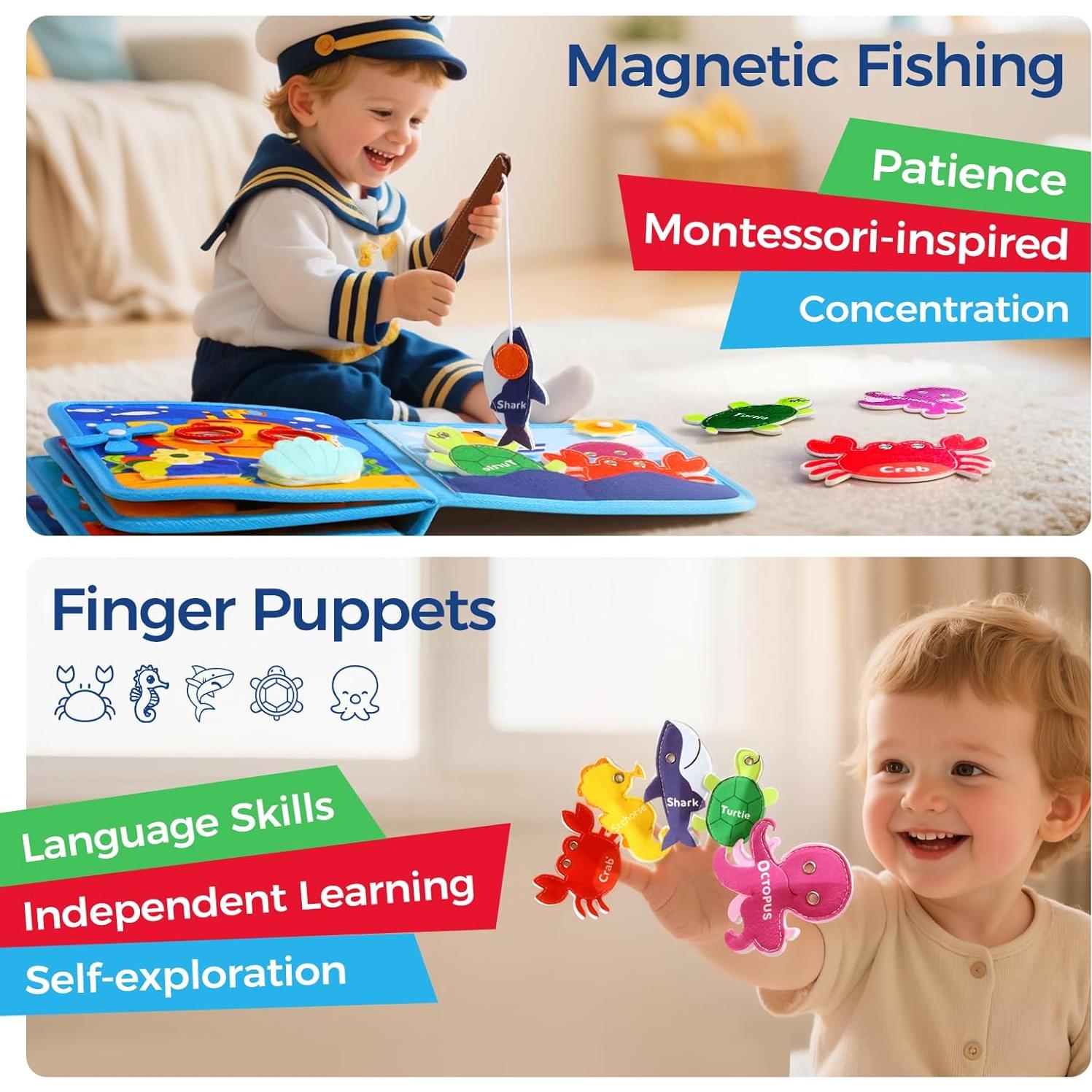 Libro Ocupado Montessori Evoceler 16 Actividades 2-5 Años