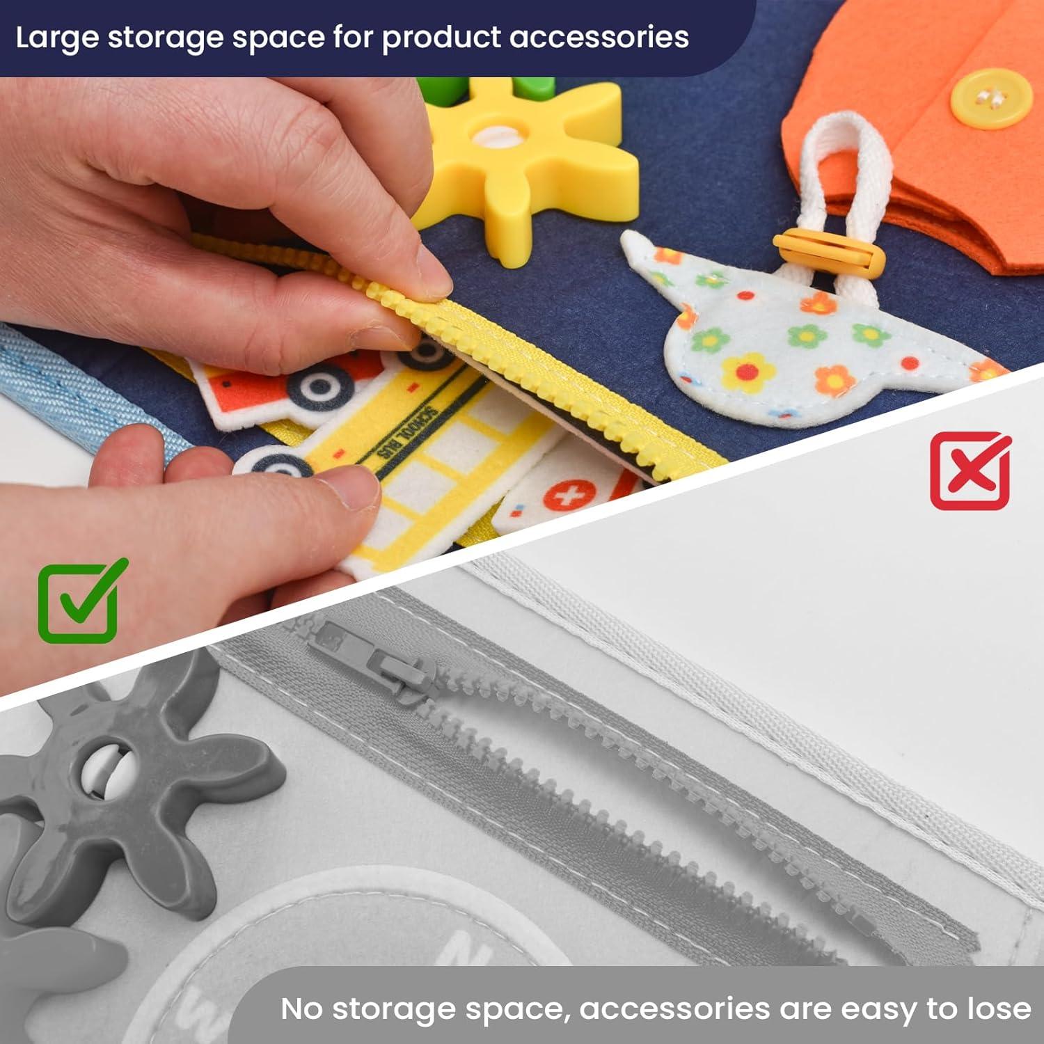 Libro Ocupado Montessori Dinosaurio 1-3 Años Actividades