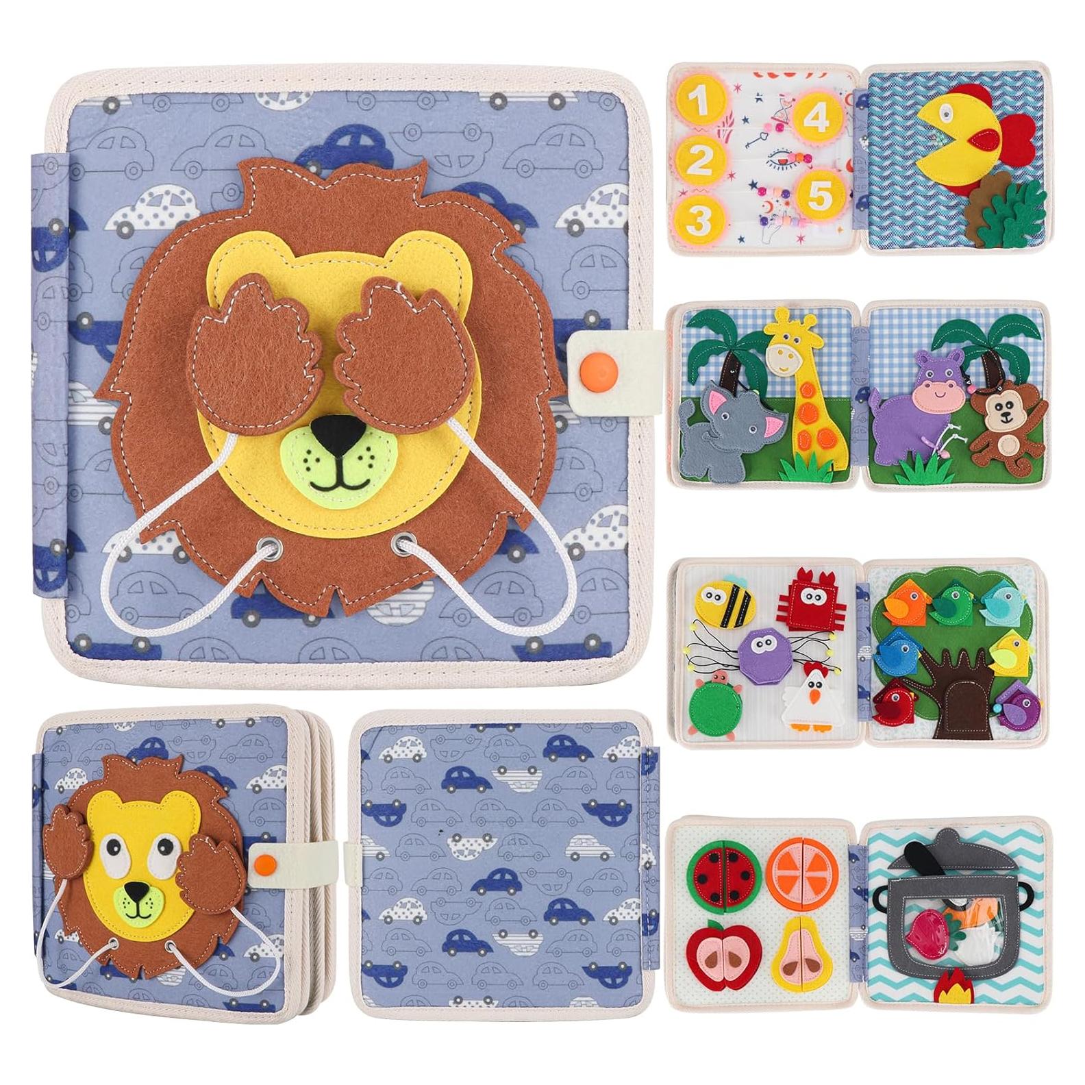 Tablero Ocupado Montessori KIDS KING León 20x20 cm para Niños 3+