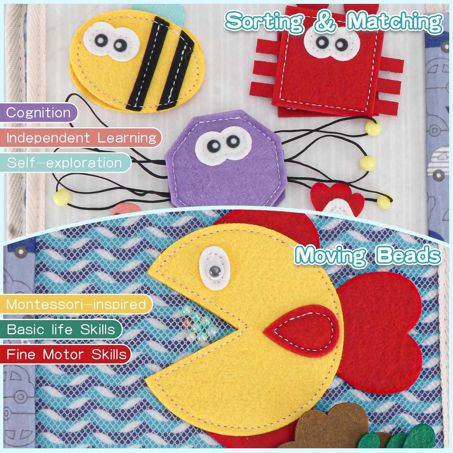 Tablero Ocupado Montessori KIDS KING León 20x20 cm para Niños 3+