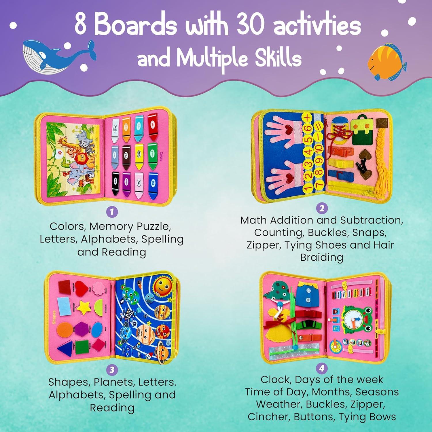 Bolsa de Libro Ocupado para Niños Nangong Kangnai - Actividades Interactivas 2-7 Años