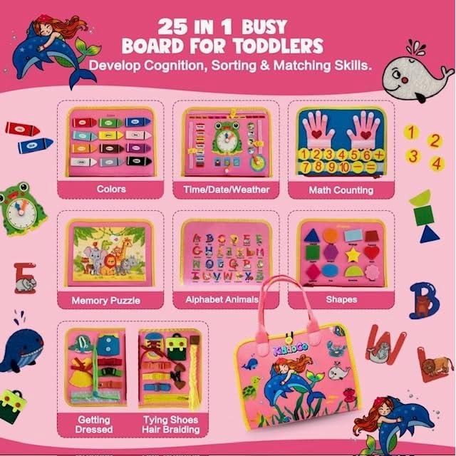Bolsa de Libro Ocupado para Niños Nangong Kangnai - Actividades Interactivas 2-7 Años