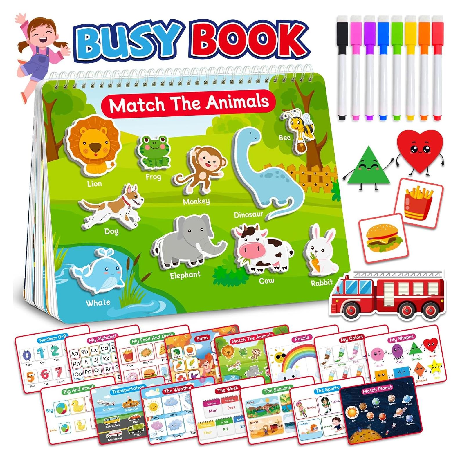 Libro de Actividades Montessori Benresive 3-5 Años - Juguetes Educativos