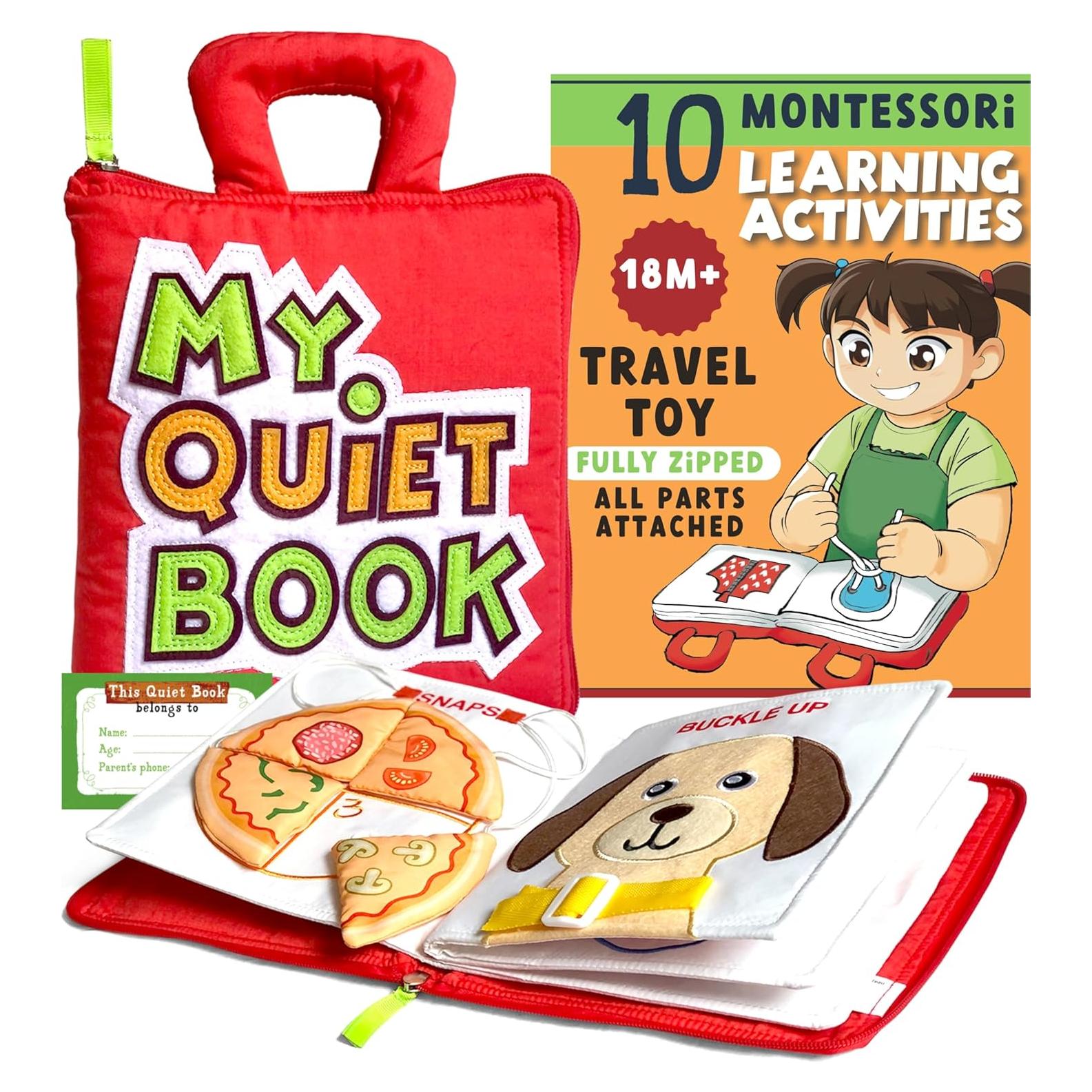 Libro Silencioso Montessori Tavva Toys 10 Actividades 25x19 cm