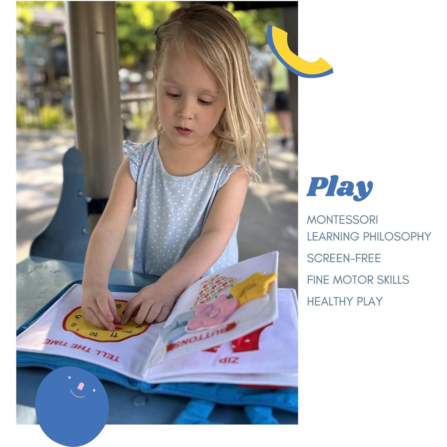 Libro Silencioso Montessori Tavva Toys 10 Actividades 25x19 cm