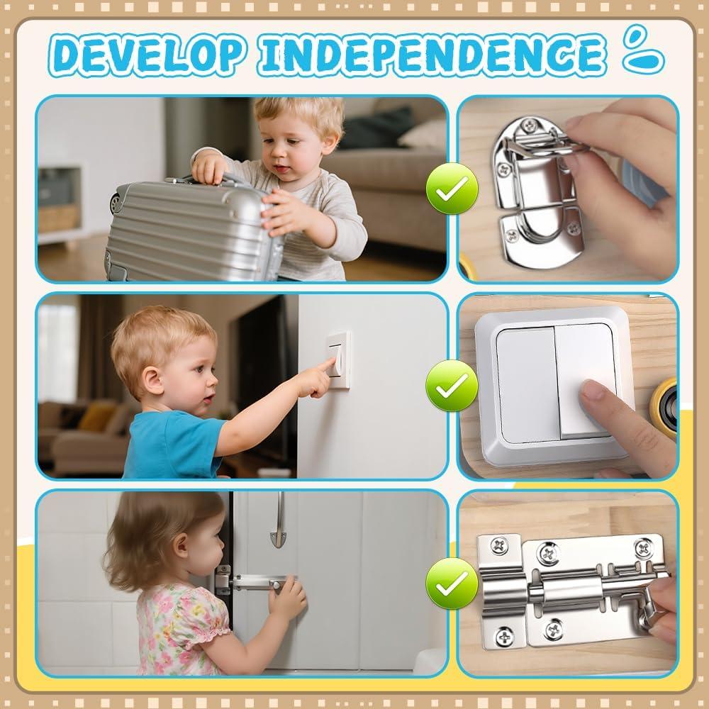 Tablero Ocupado Sensorial Montessori LNCOJOLM 15x12cm