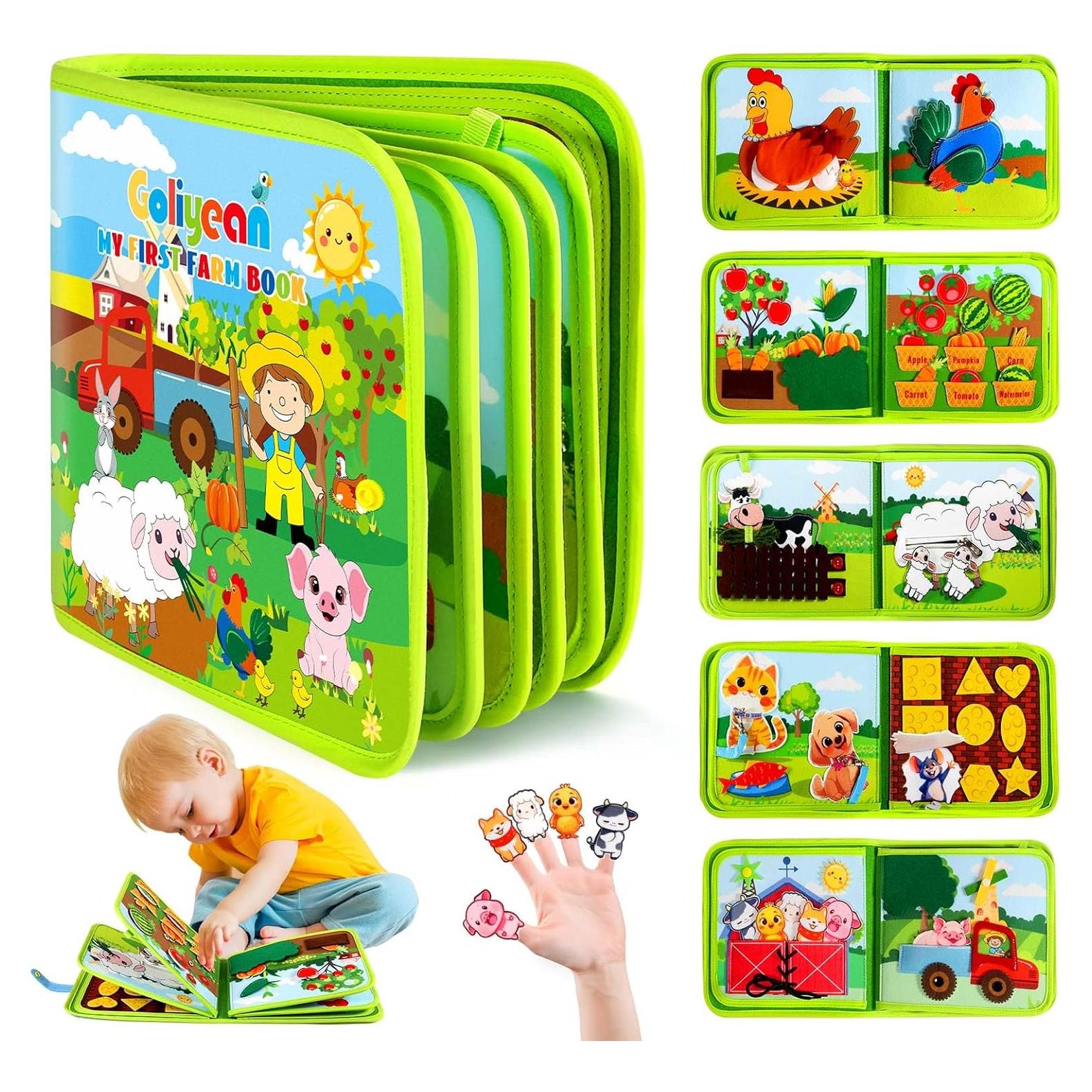 Libro Ocupado Montessori GOLIYEAN 22 Actividades 1-3 Años