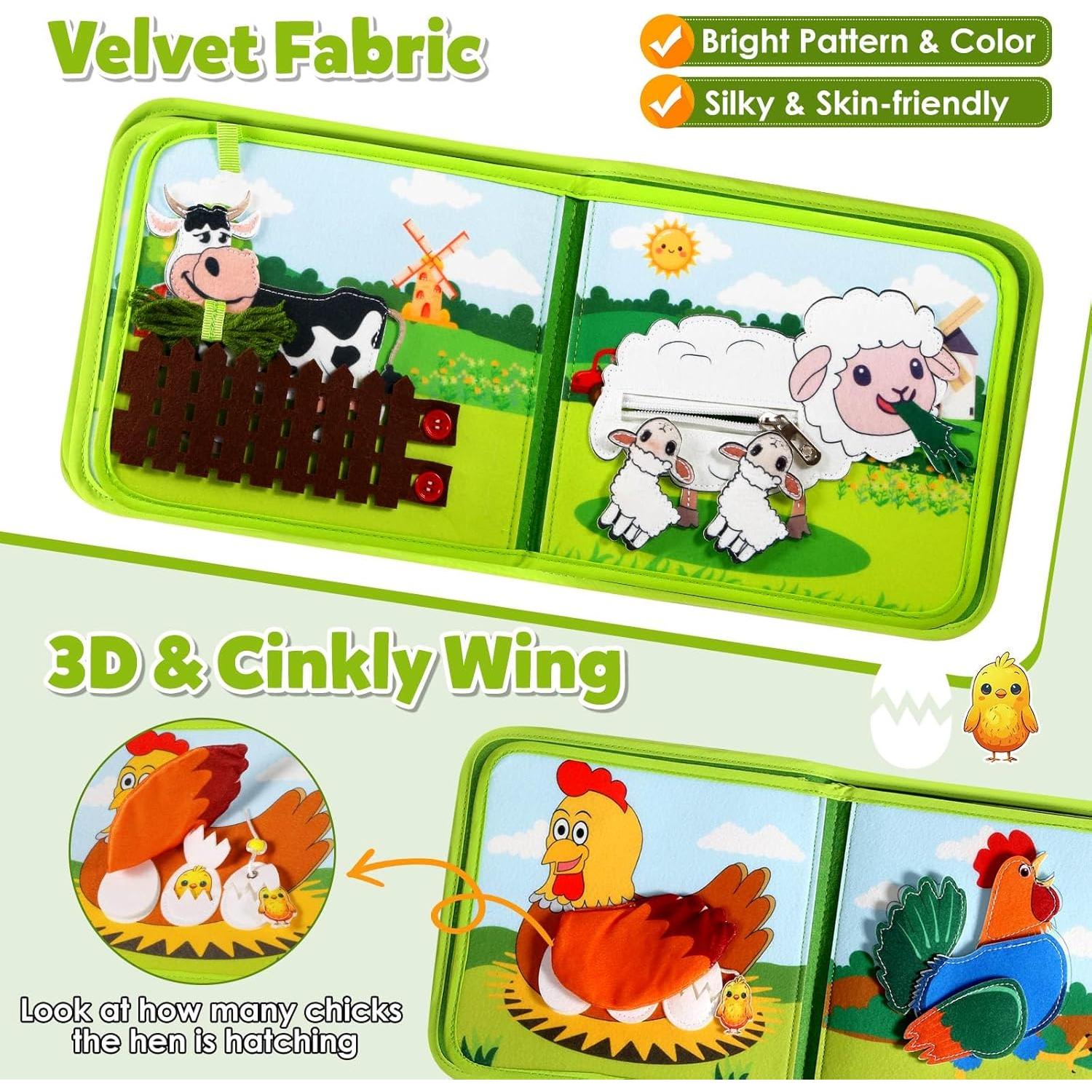 Libro Ocupado Montessori GOLIYEAN 22 Actividades 1-3 Años