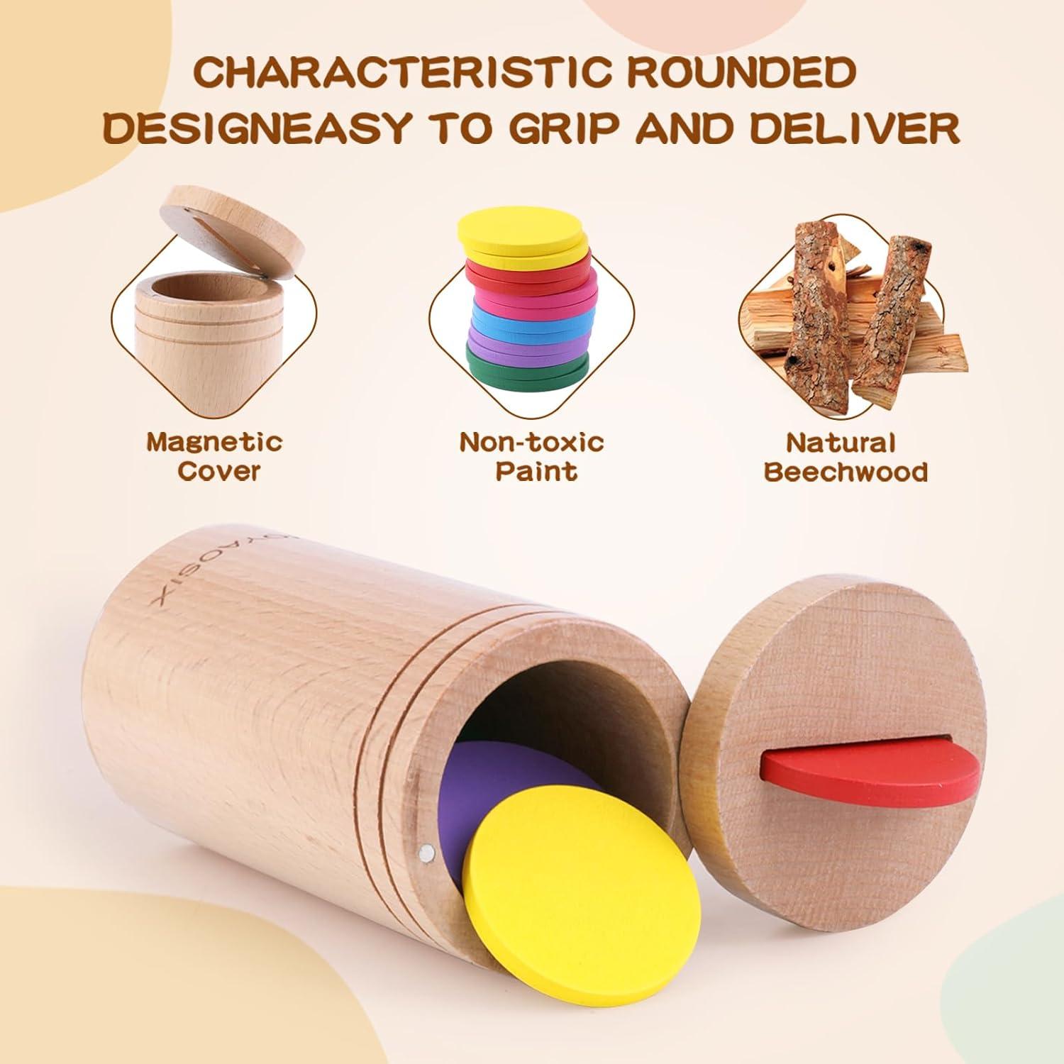 Juguetes Montessori MOYAOSIX para Niños 1-3 Años - Clasificación de Colores