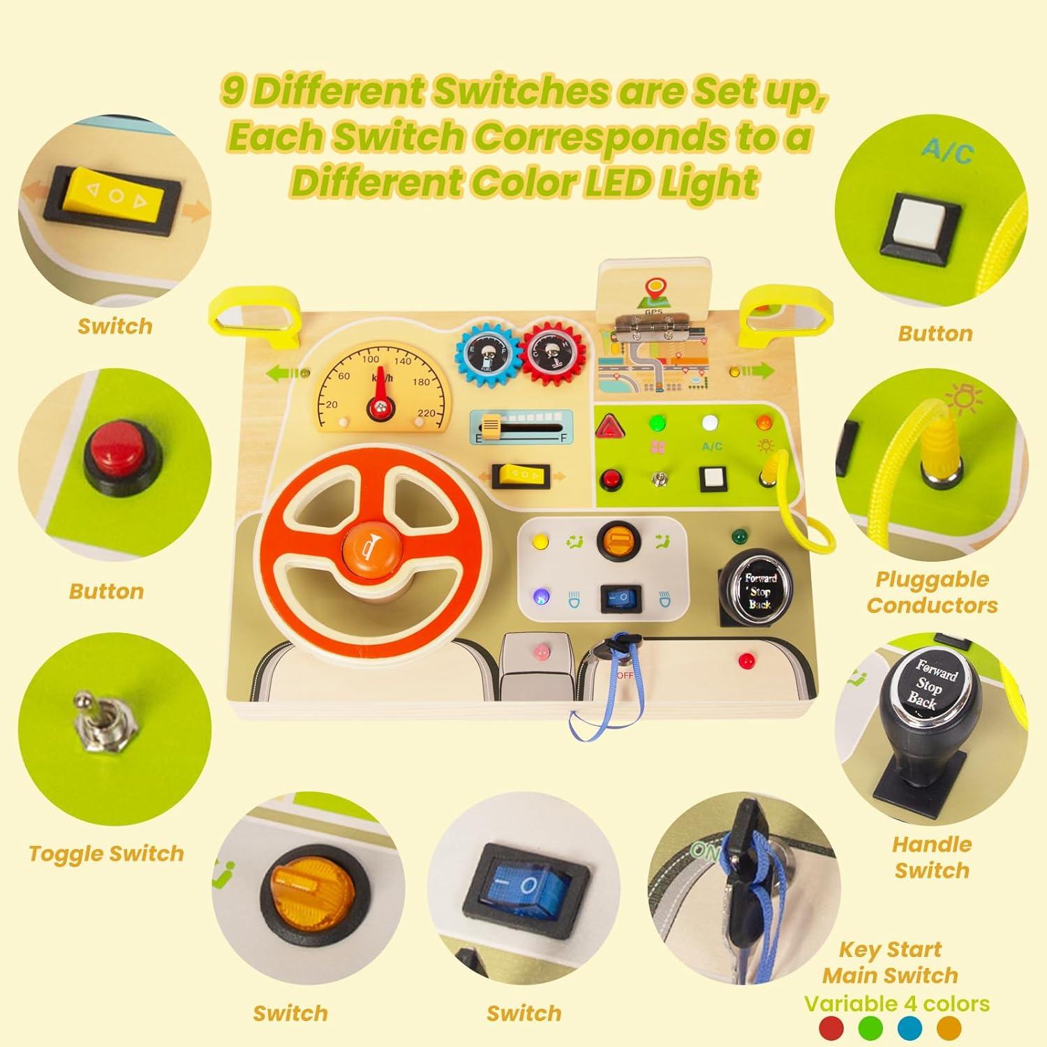 Tablero Ocupado Montessori de Madera WOODENFUN 38x30 cm