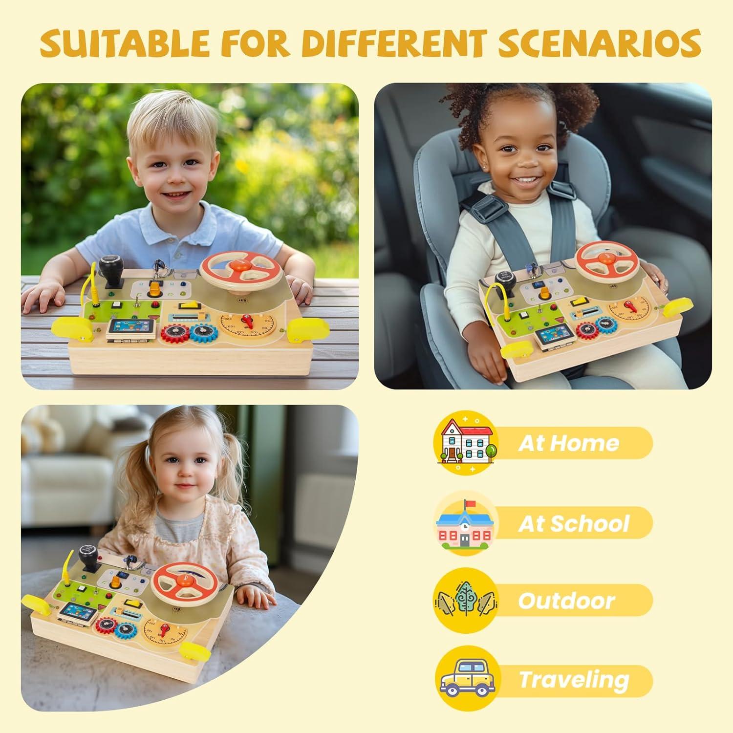 Tablero Ocupado Montessori de Madera WOODENFUN 38x30 cm