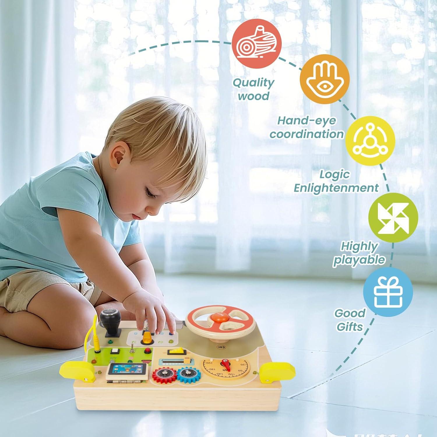 Tablero Ocupado Montessori de Madera WOODENFUN 38x30 cm