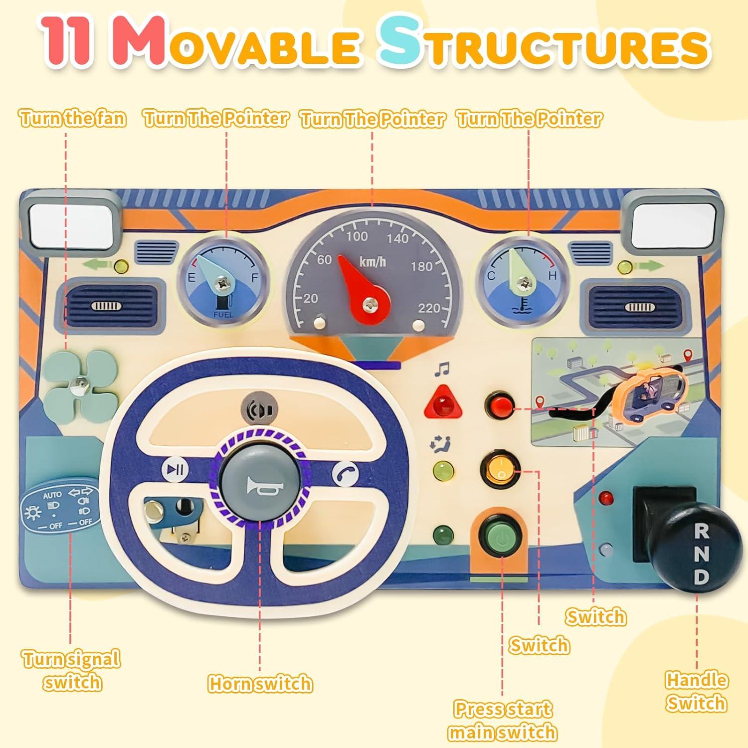 Tablero Ocupado Montessori ZJEFUNS con Luz LED para Niños