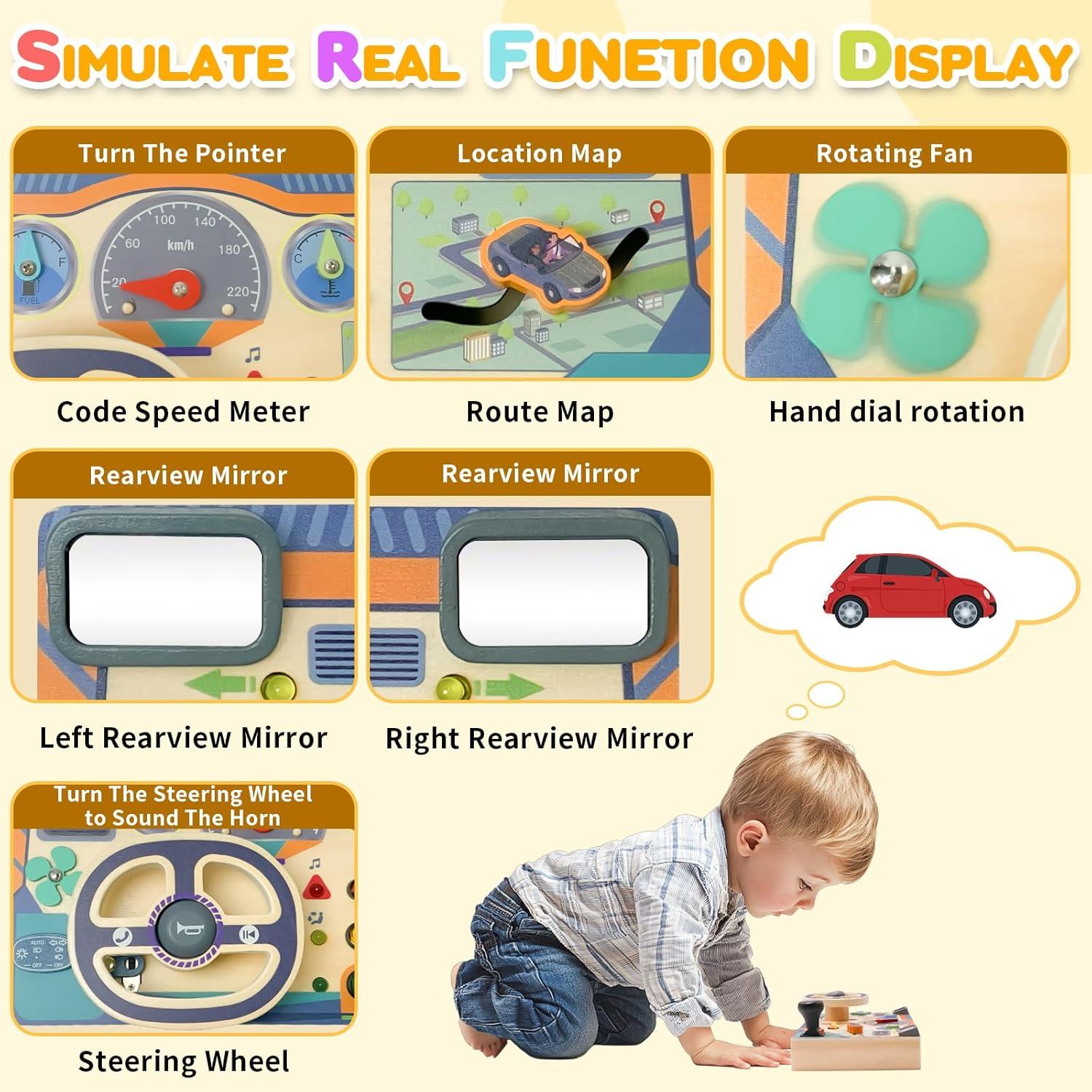 Tablero Ocupado Montessori ZJEFUNS con Luz LED para Niños