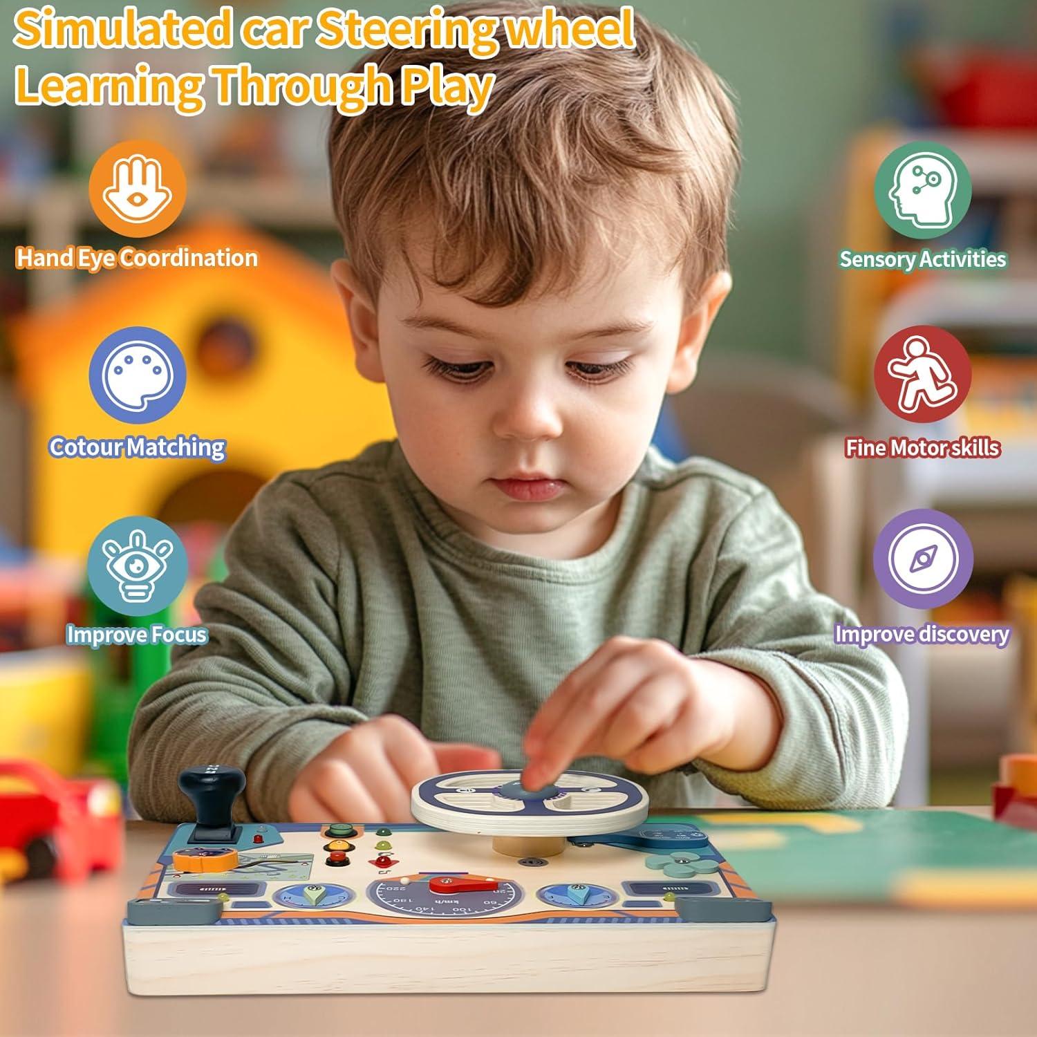 Tablero Ocupado Montessori ZJEFUNS con Luz LED para Niños