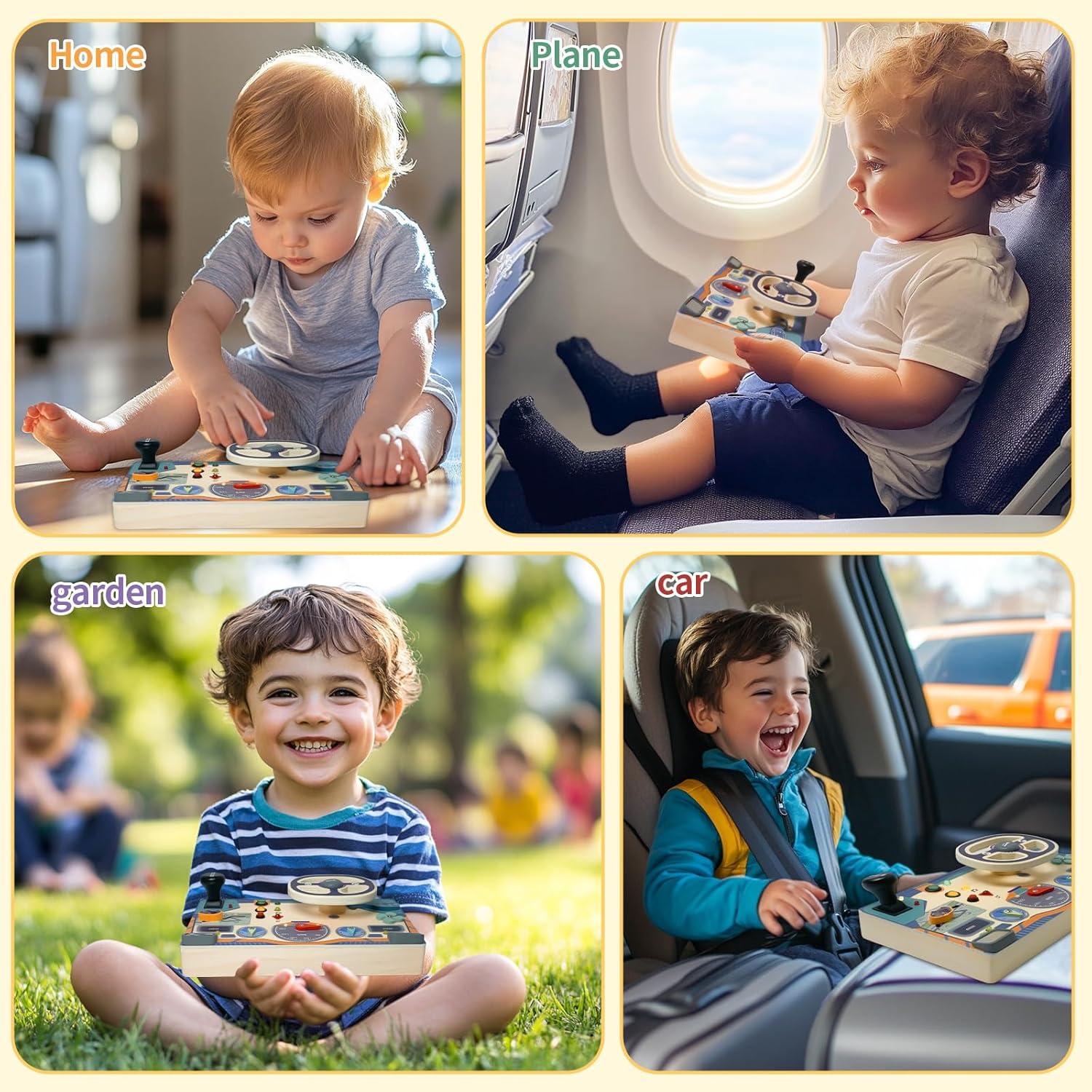 Tablero Ocupado Montessori ZJEFUNS con Luz LED para Niños