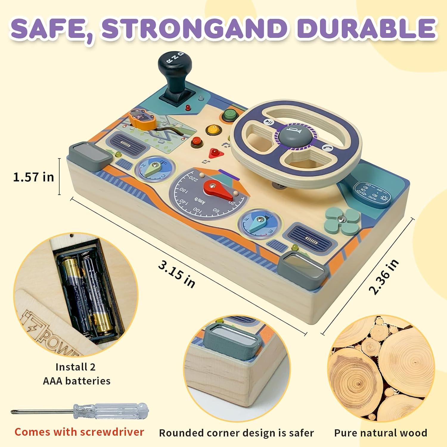 Tablero Ocupado Montessori ZJEFUNS con Luz LED para Niños