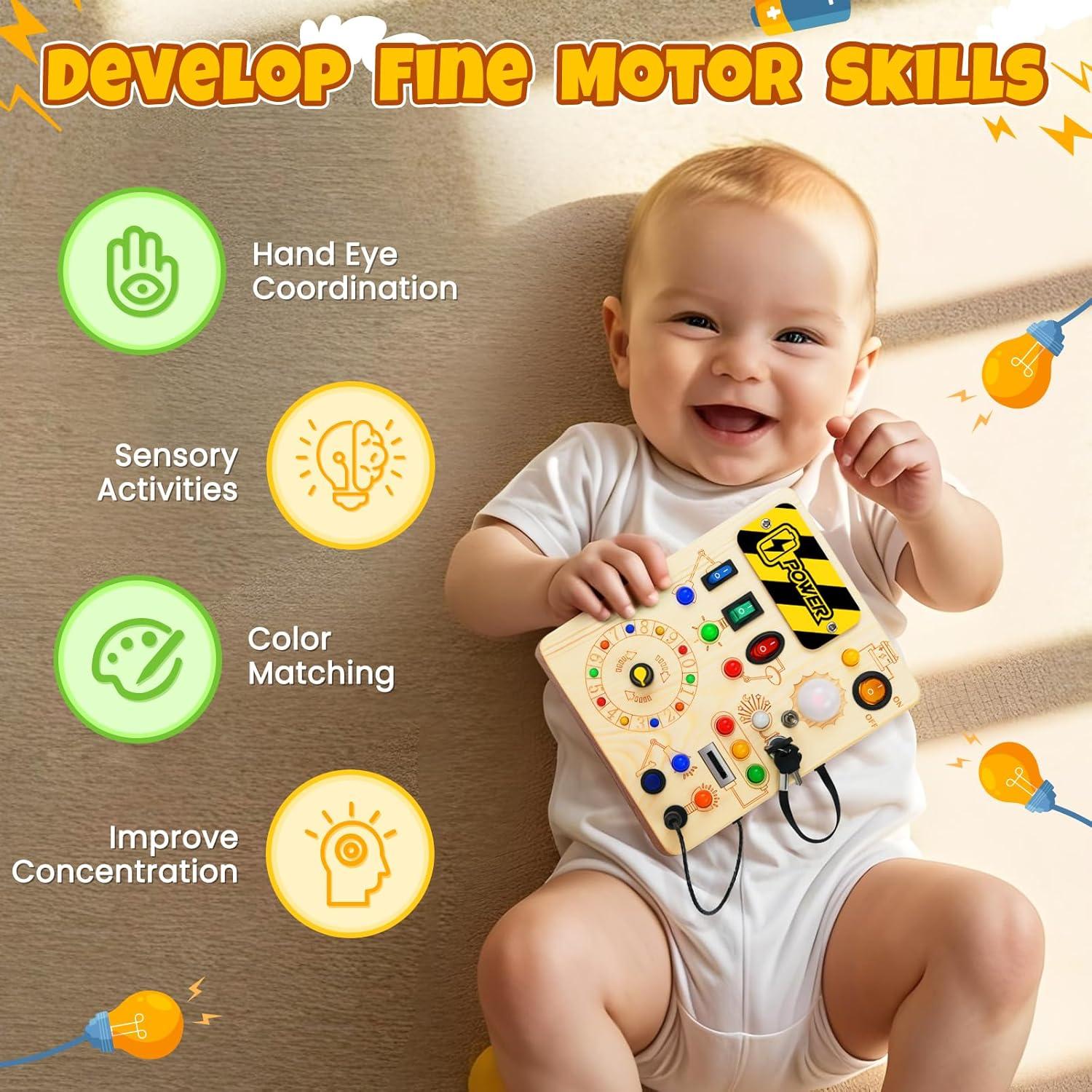 Tablero Ocupado Montessori OAKJAR 16.8x10.2cm con LED