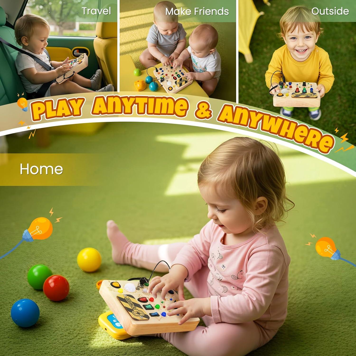 Tablero Ocupado Montessori OAKJAR 16.8x10.2cm con LED