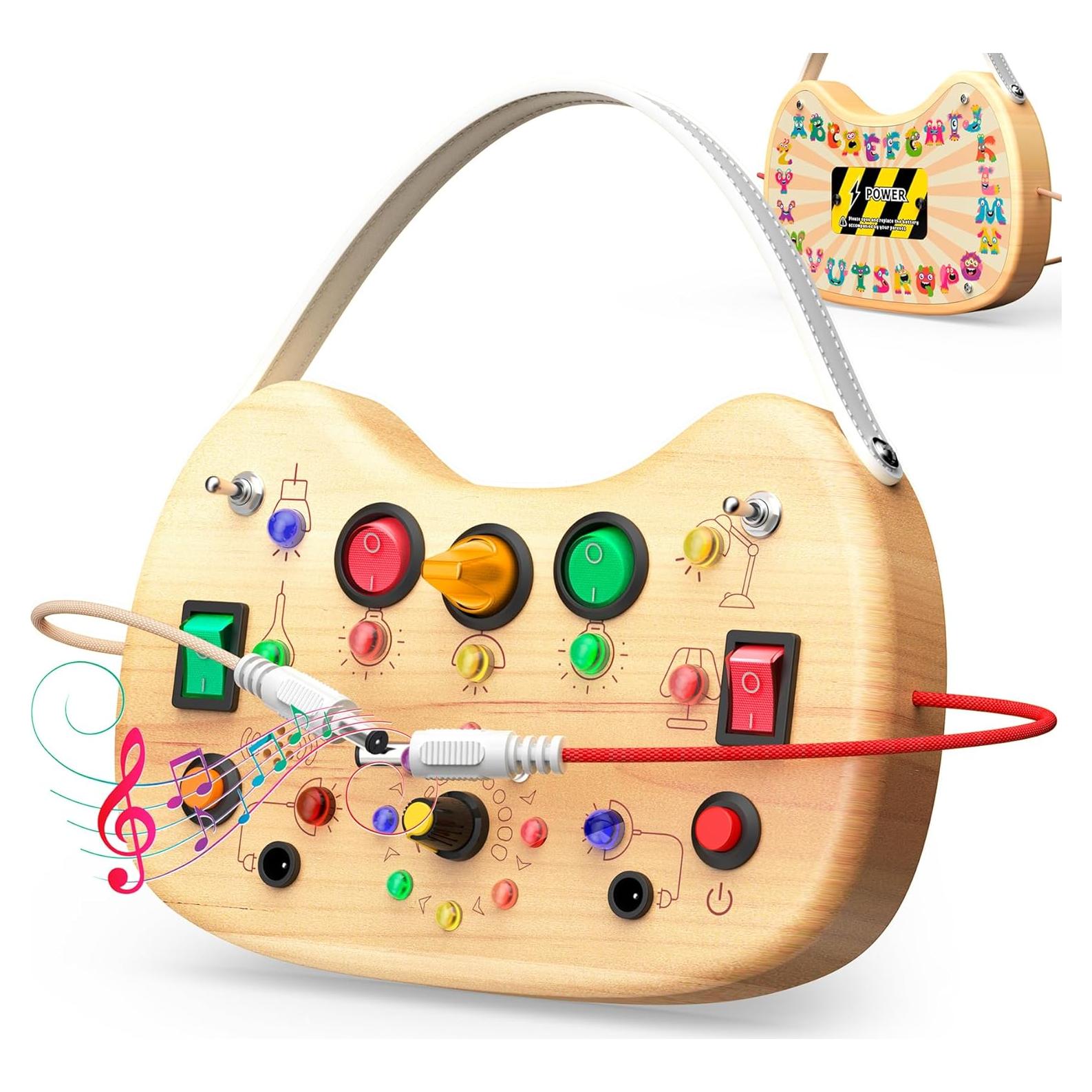 Tablero Ocupado Montessori UdoUto para Niños 1-3 Años LED