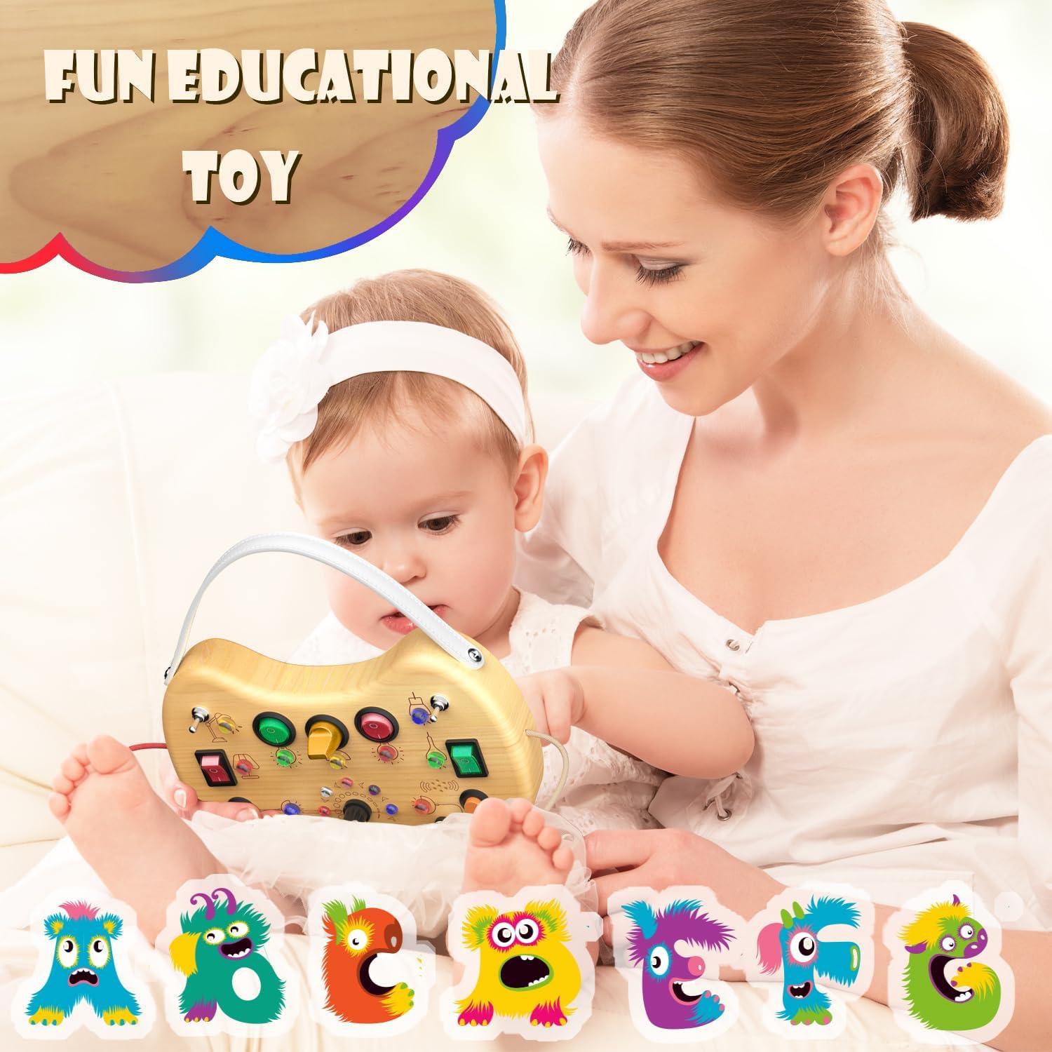 Tablero Ocupado Montessori UdoUto para Niños 1-3 Años LED