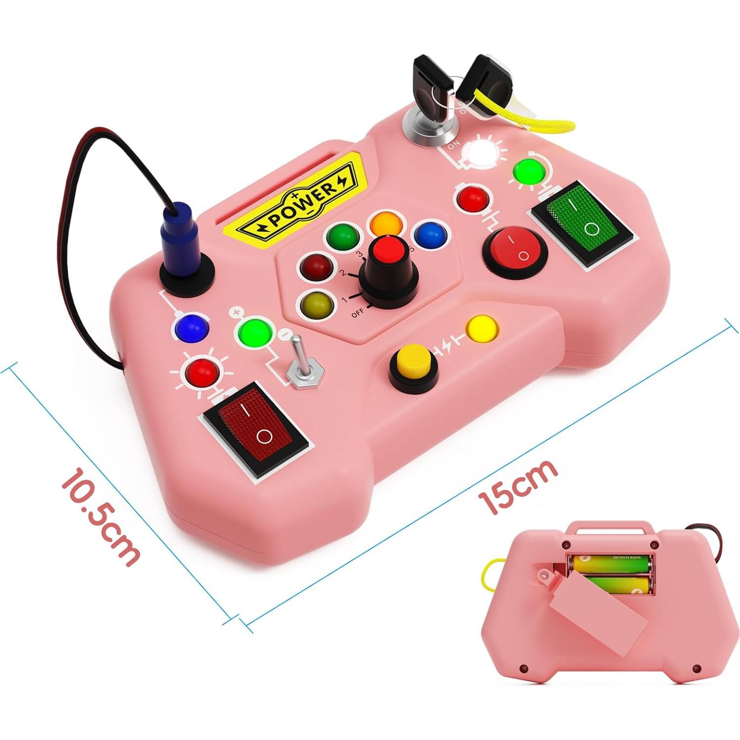 Tablero Ocupado Sensorial LED Alsatic Toys para Niños 1-3 Años