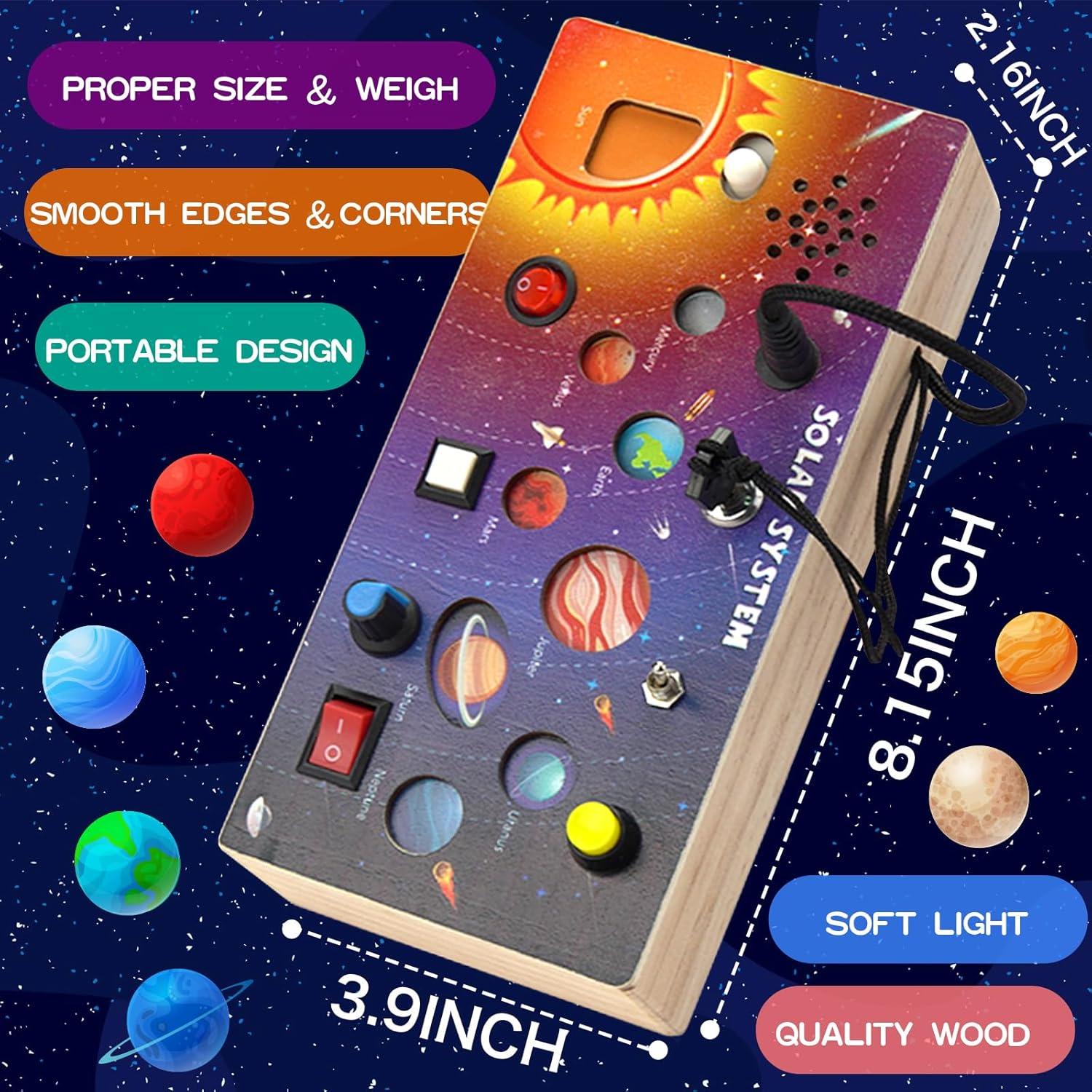 Tablero Ocupado de Madera AluAbi con Luces LED y Sistema Solar