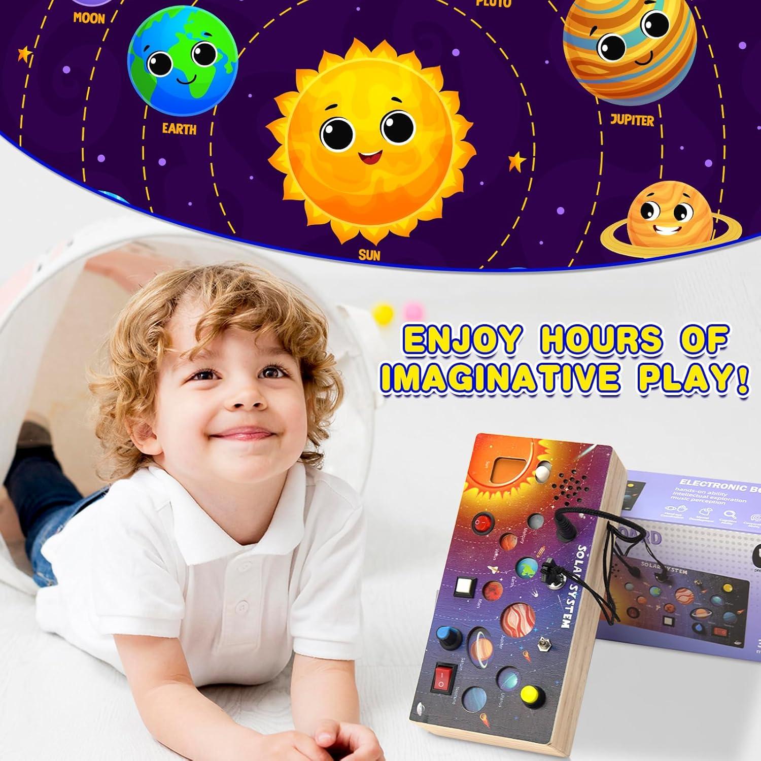 Tablero Ocupado de Madera AluAbi con Luces LED y Sistema Solar