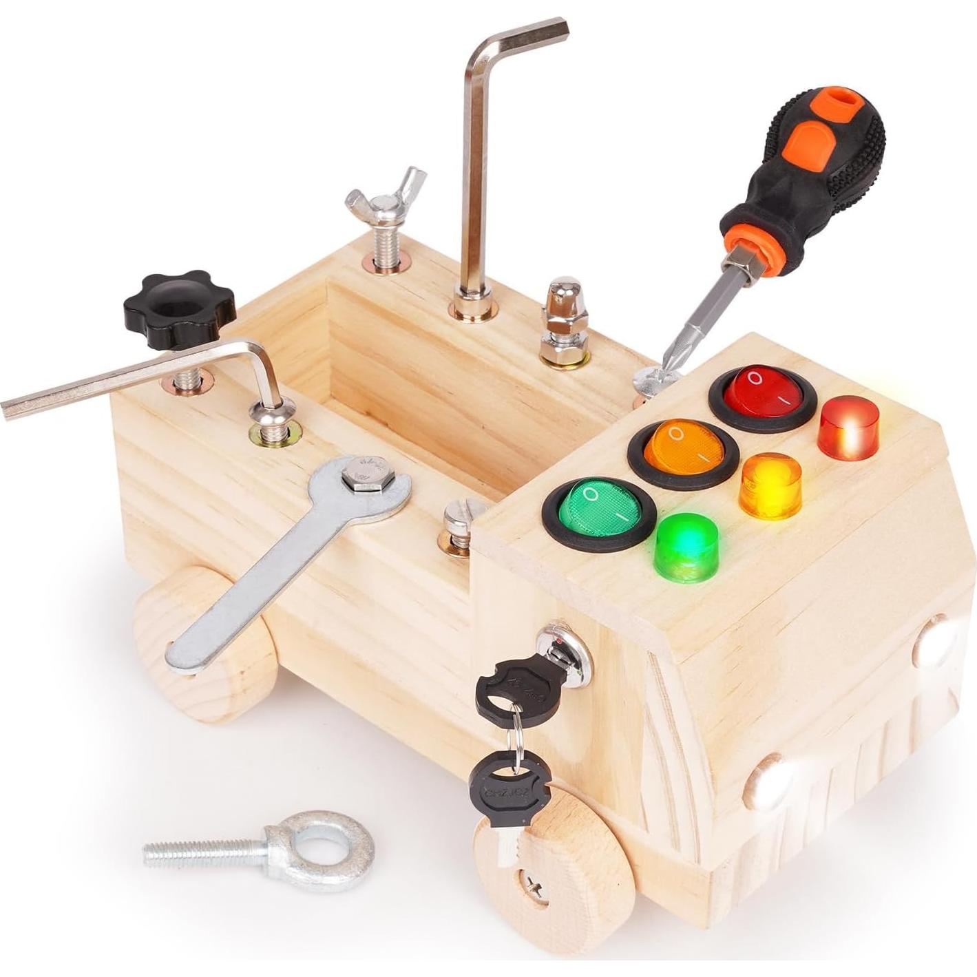 Juego de Tablero de Destornillador Montessori Agirlgle 9x17.7 cm